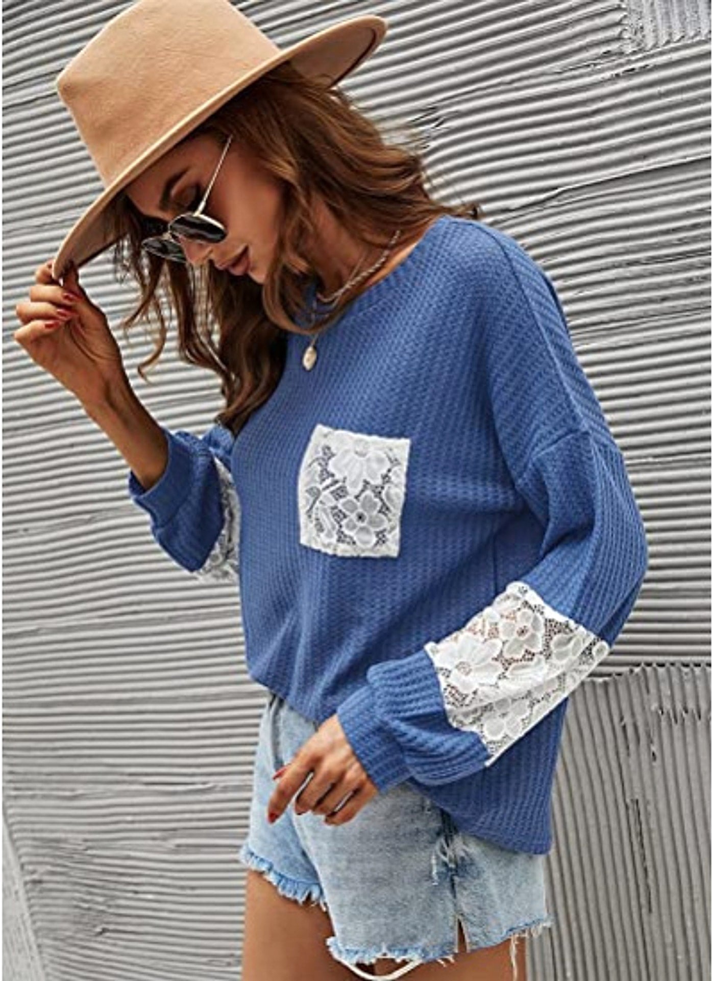 Lace Casual Women's Loose Patchwork Easy Matching Knitwear Women Sweater - enhanced image 9