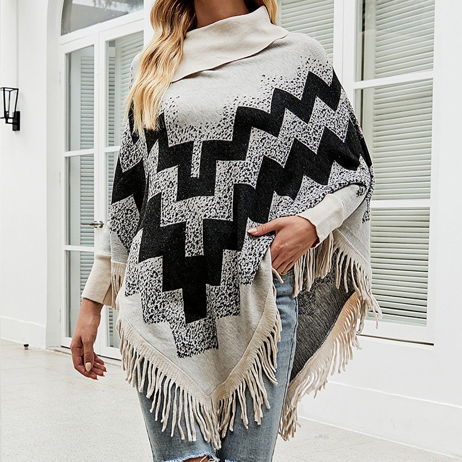 A.1 Ladies Casual Loose Knit Sweater Coat - enhanced image 9