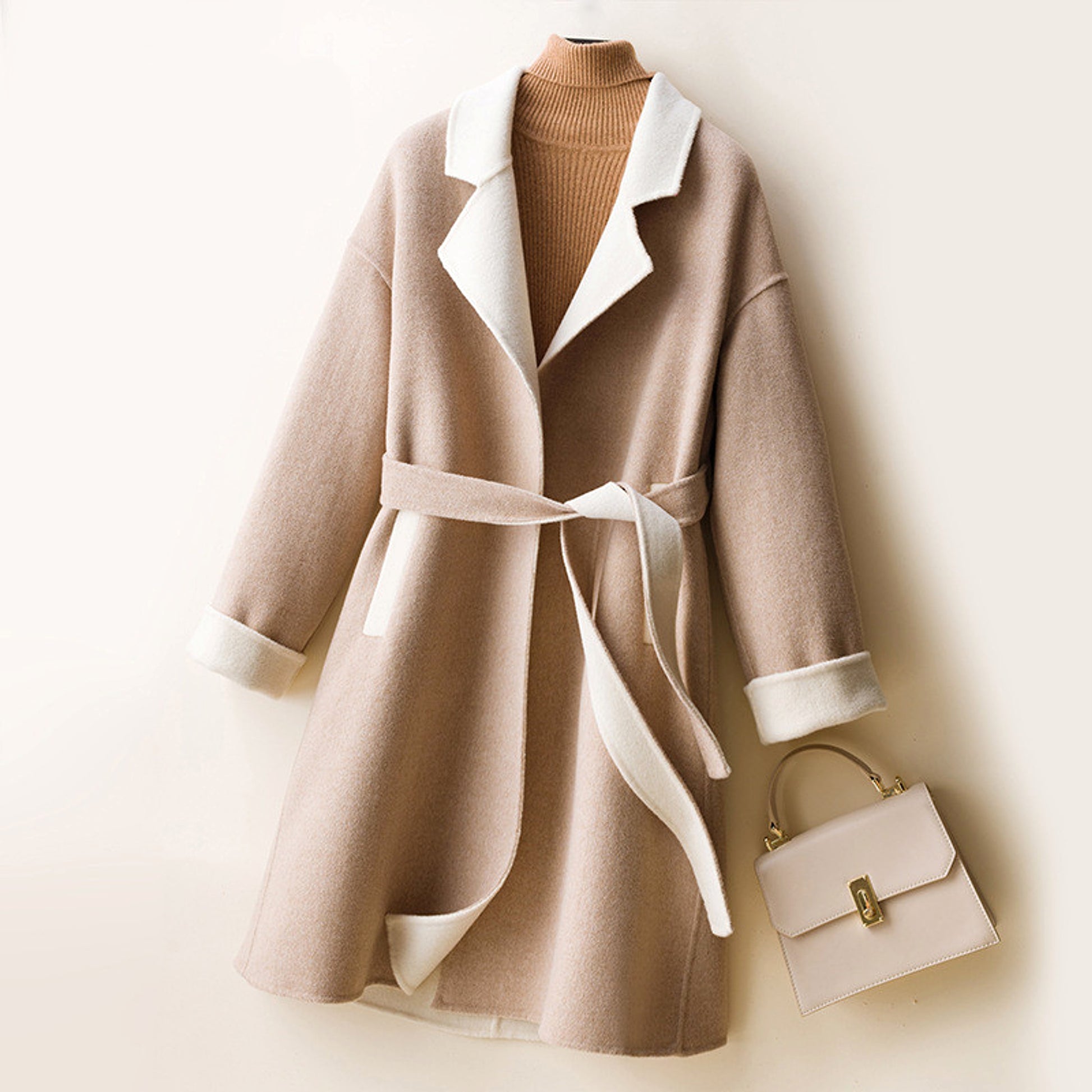 Ladies Wool Double-Faced Coat – Classic Elegance & Cozy Warmth - enhanced image 9