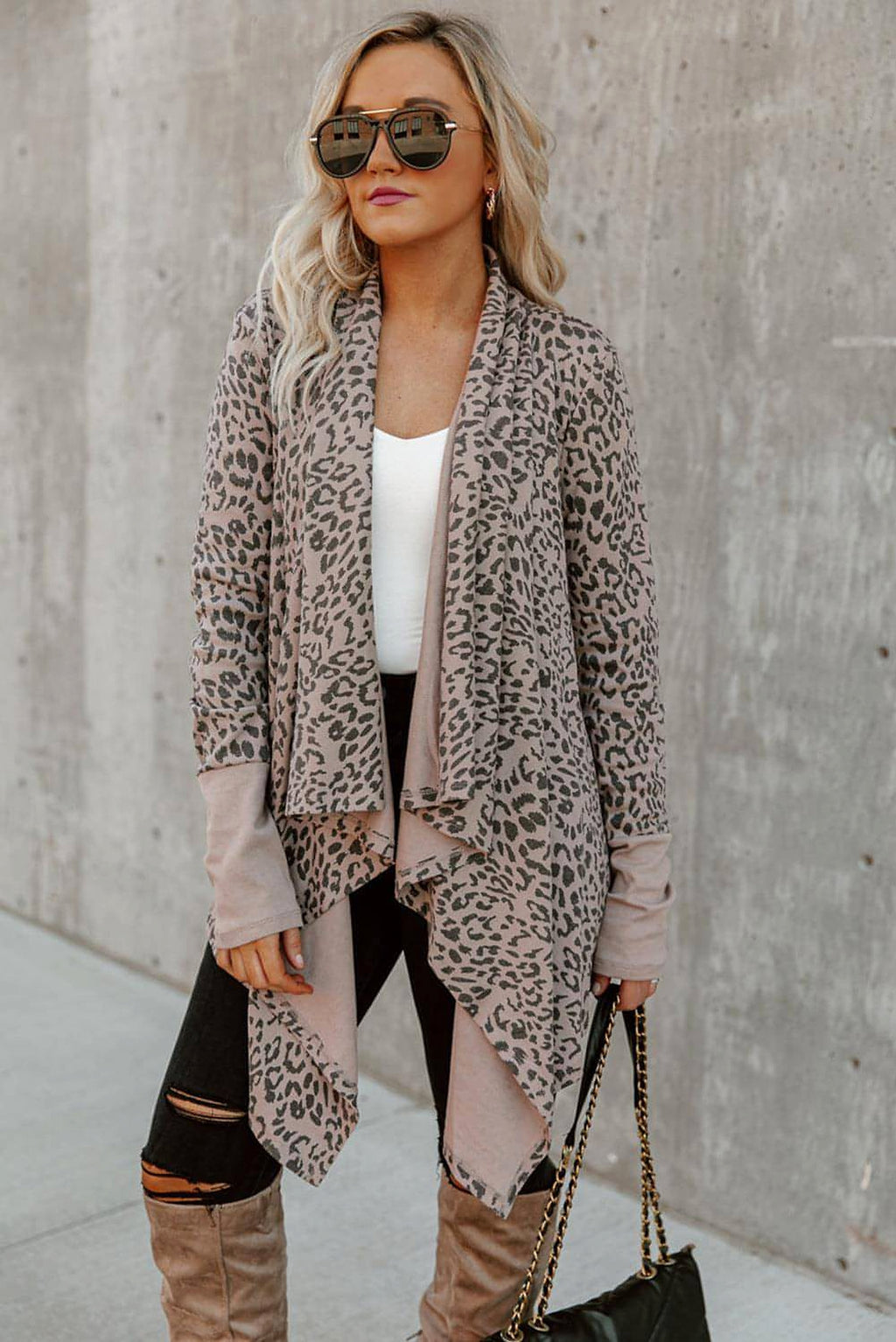 Leopard Open Front Cardigan - enhanced image 9