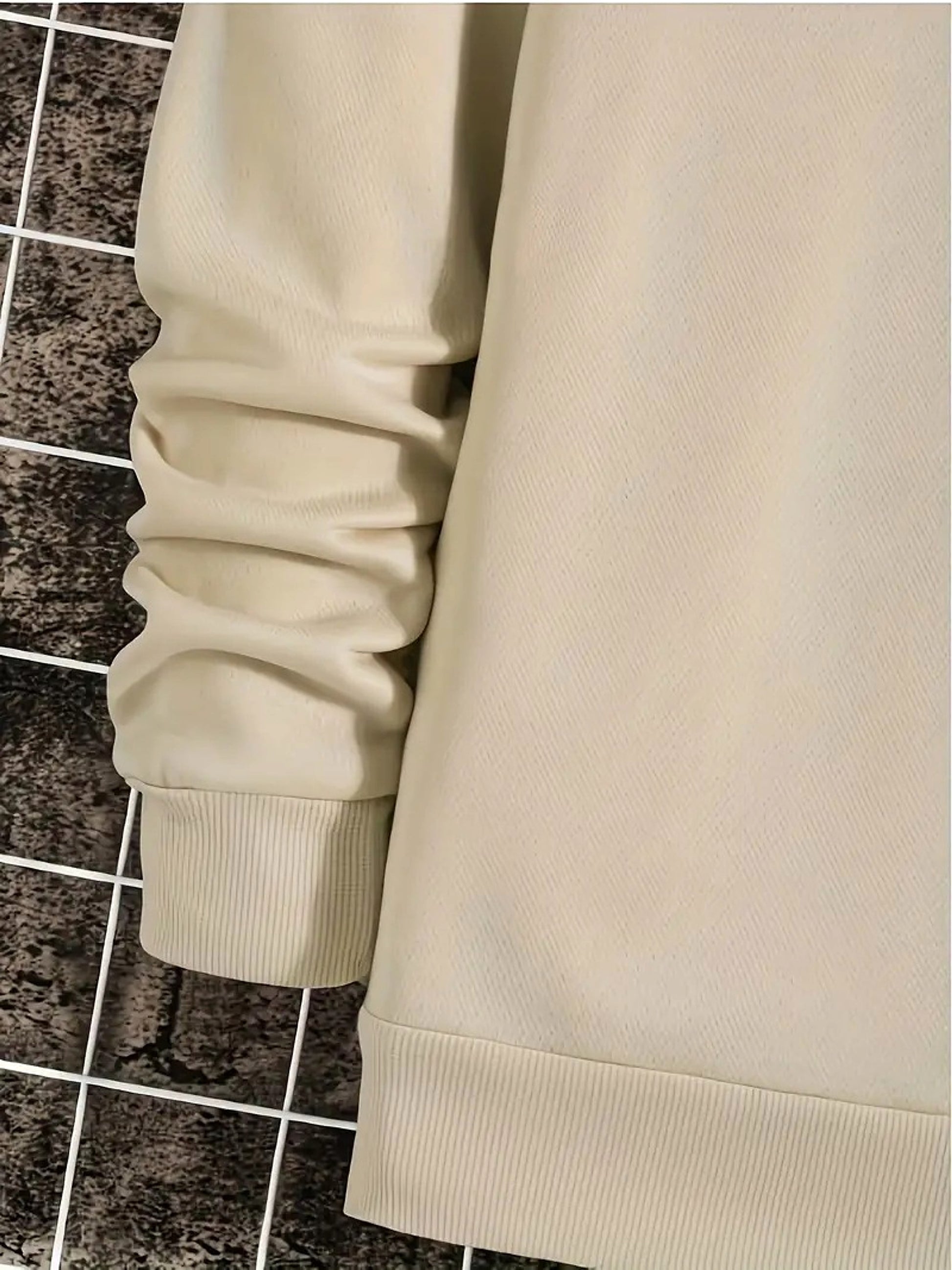 Letter Number 66 Printed Casual Hooded Pullover Sweater Mem - enhanced image 9