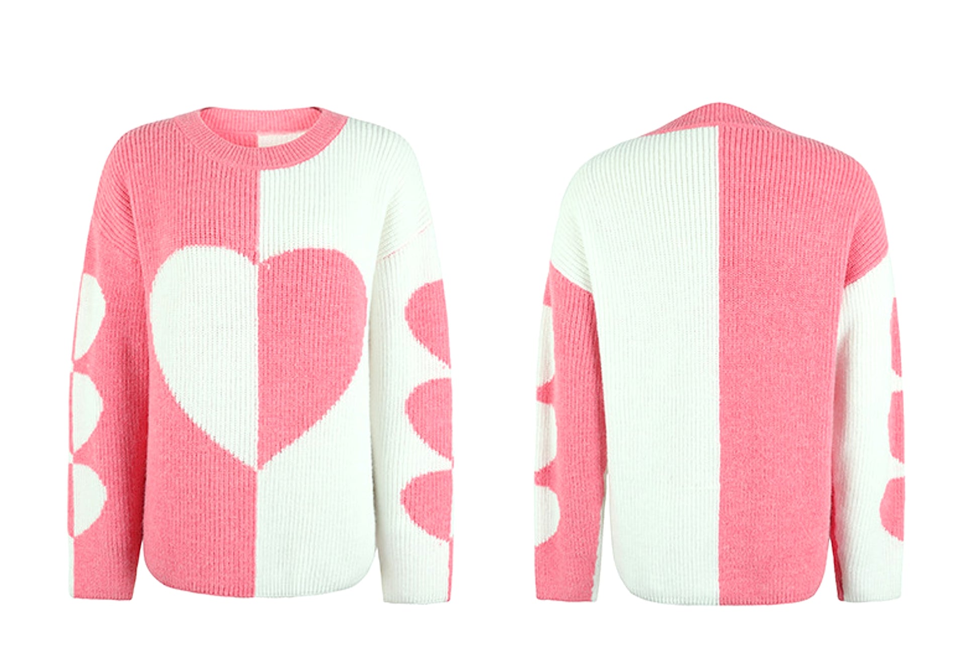 Long Sleeve Love Pattern Sweater Women - enhanced image 9