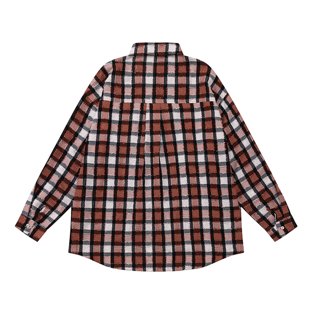 Loose Casual  High Street Frayed Design Lapel Women DressShirt - enhanced image 9