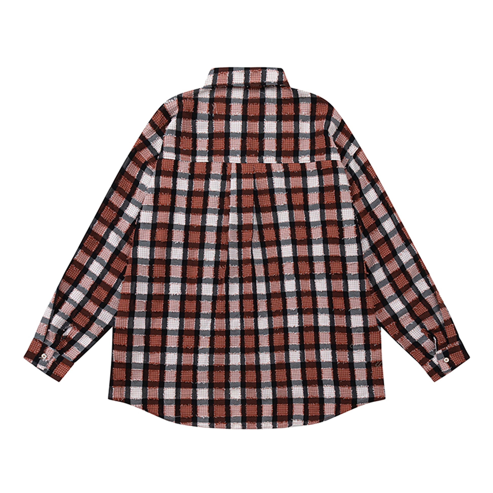 Loose Casual  High Street Frayed Design Lapel Women DressShirt - enhanced image 9