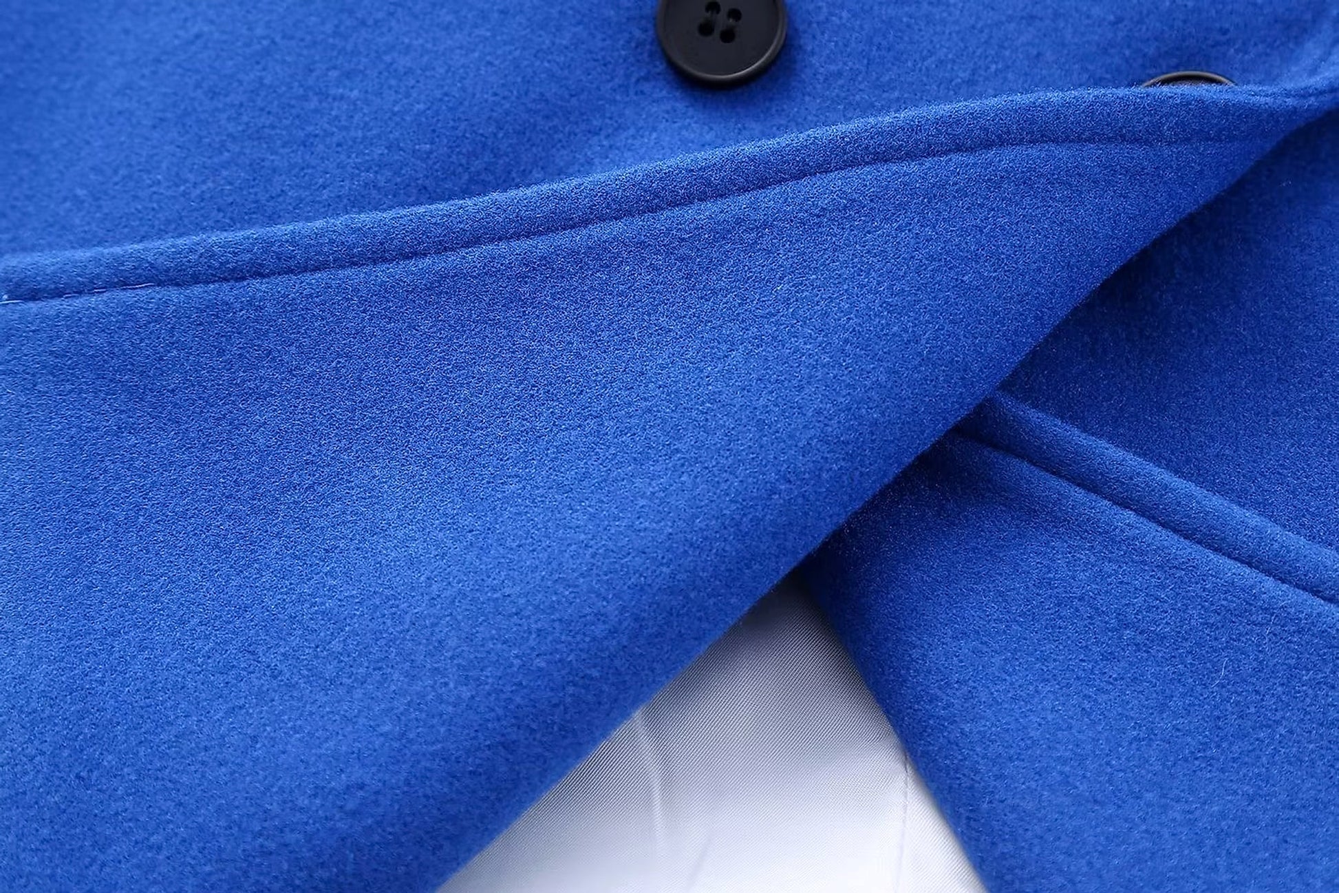 A1. Loose Double-breasted Short Design Woolen Coat - enhanced image 9