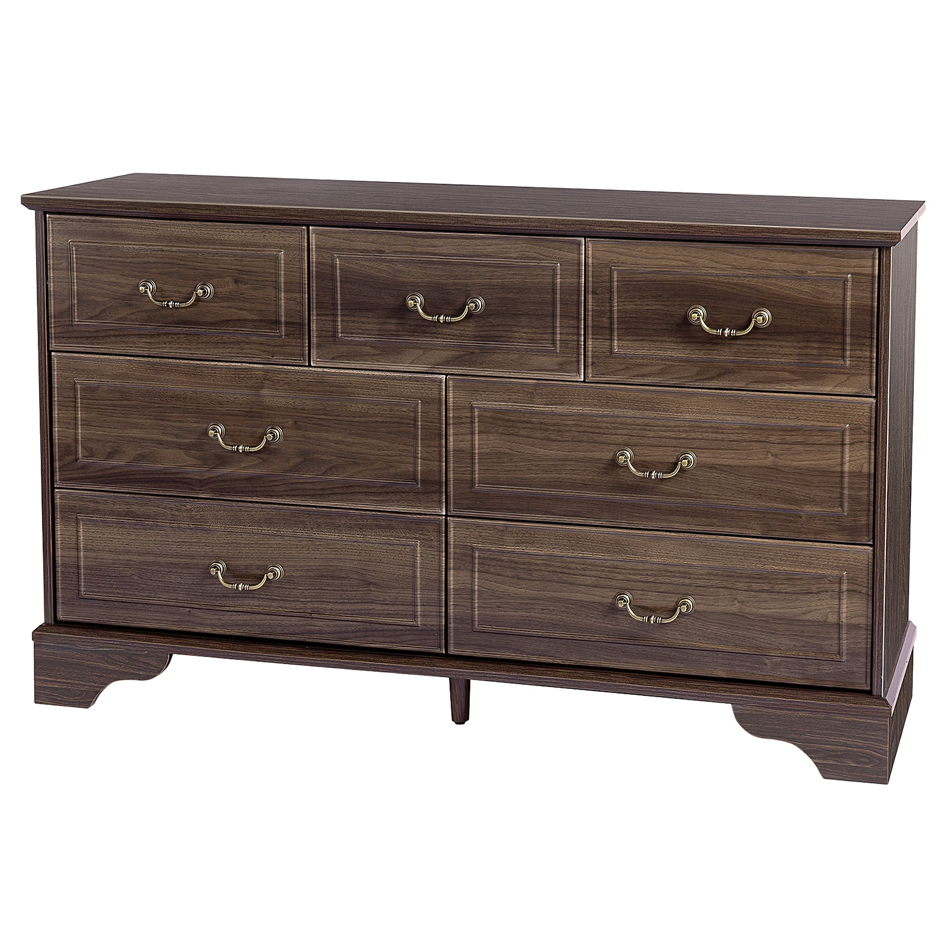 Lunelux™ – 7-Drawer Chest of Drawers (P2 MDF, Walnut Finish) - enhanced image 9