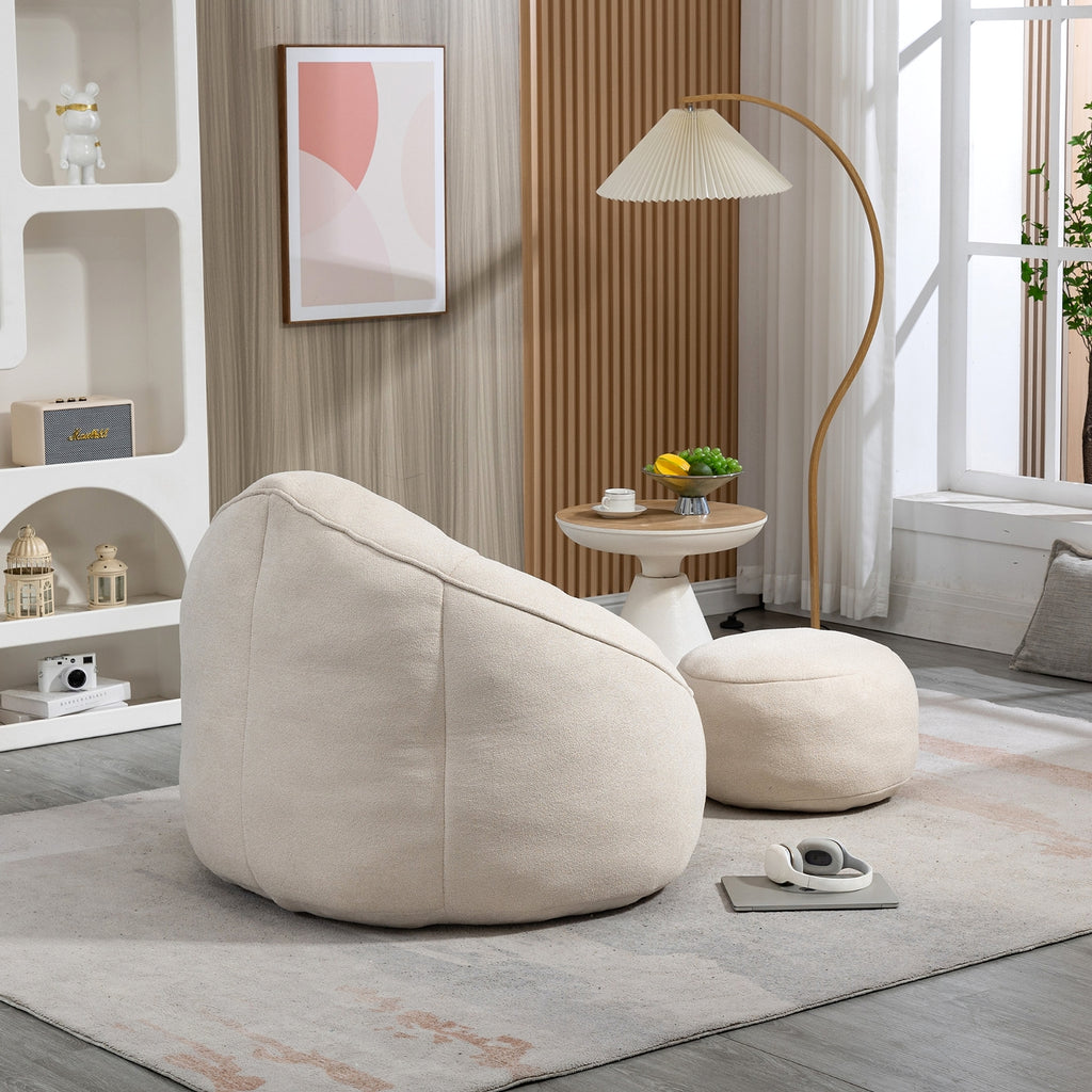 LuneluX_Home – CloudSoft Bean Bag Chair with Footrest - enhanced image 9