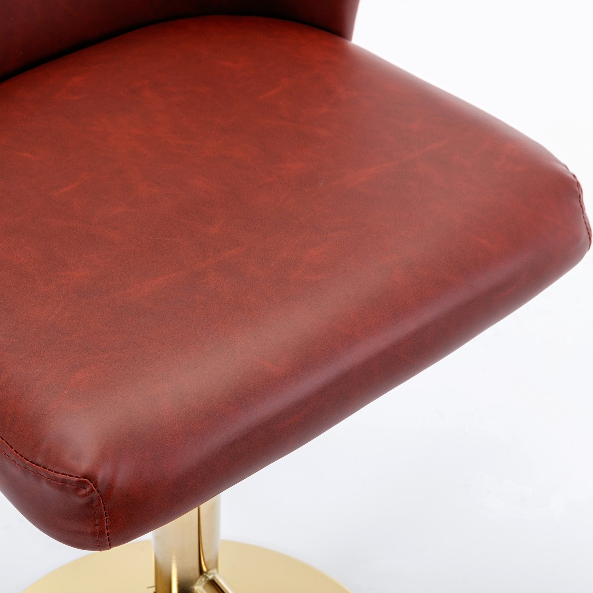 LuneluX_Home – Modern PU Leather Swivel Barstools (Set of 2, Burgundy) - enhanced image 9