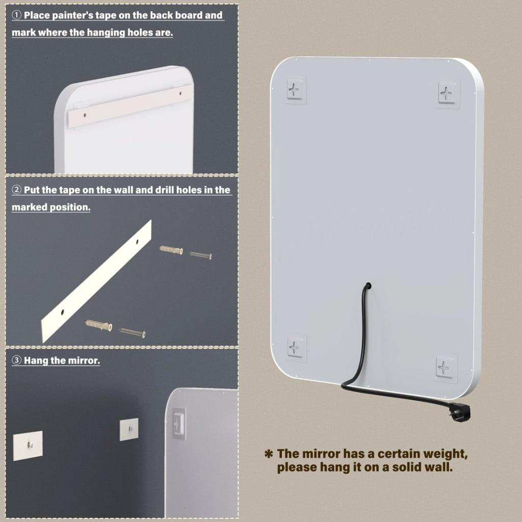 LuneluX_Home – Smart LED Bathroom Mirror with Anti-Fog & Touch Control (Vertical & Horizontal Mounting) - enhanced image 9