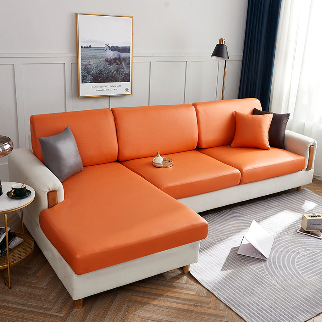 LuxFit™ – Elastic Waterproof Leather-Style Sofa Slipcover - enhanced image 9