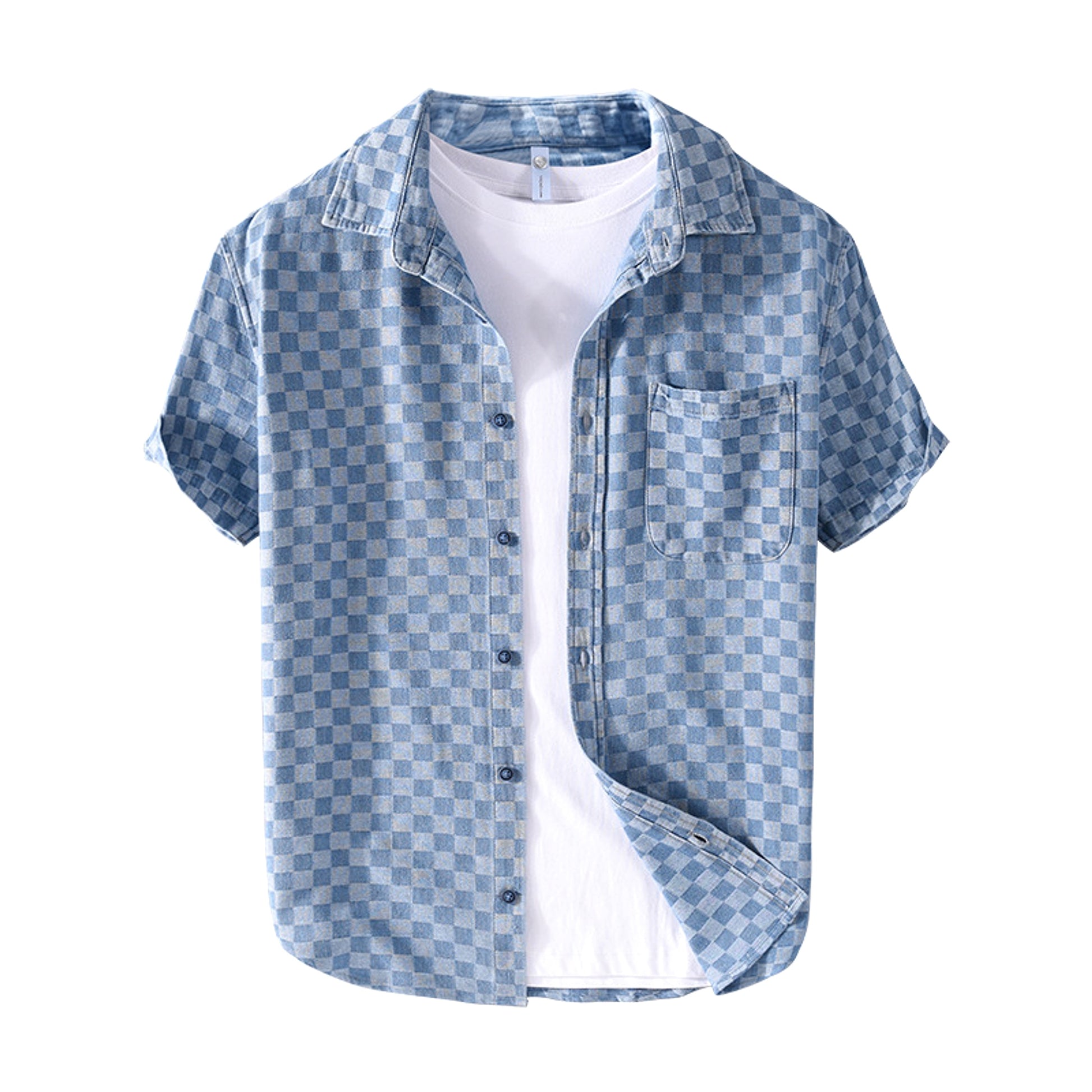 Men DressShirt Casual Cotton - enhanced image 9