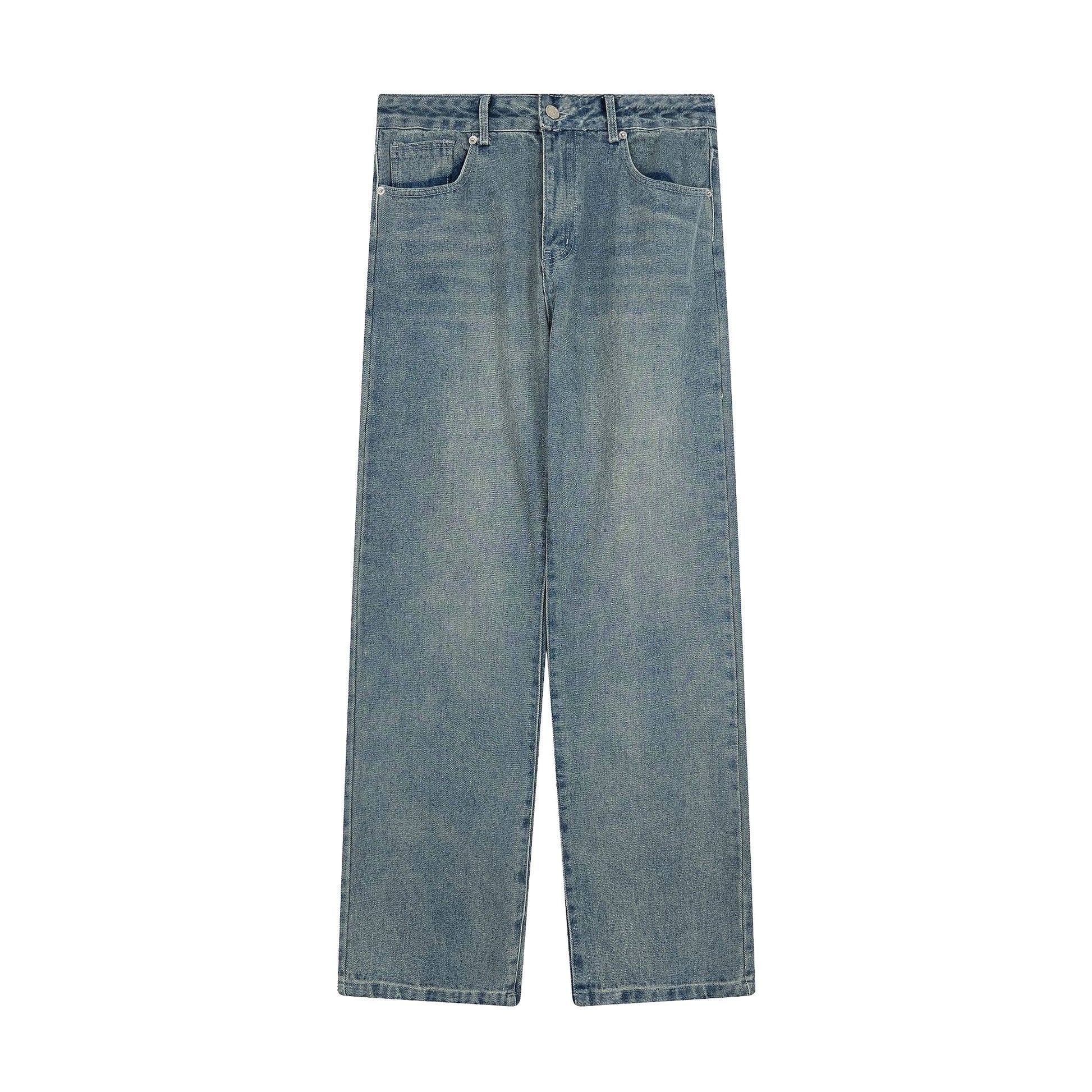 Men's Back Towel Embroidery Straight Jeans - enhanced image 9