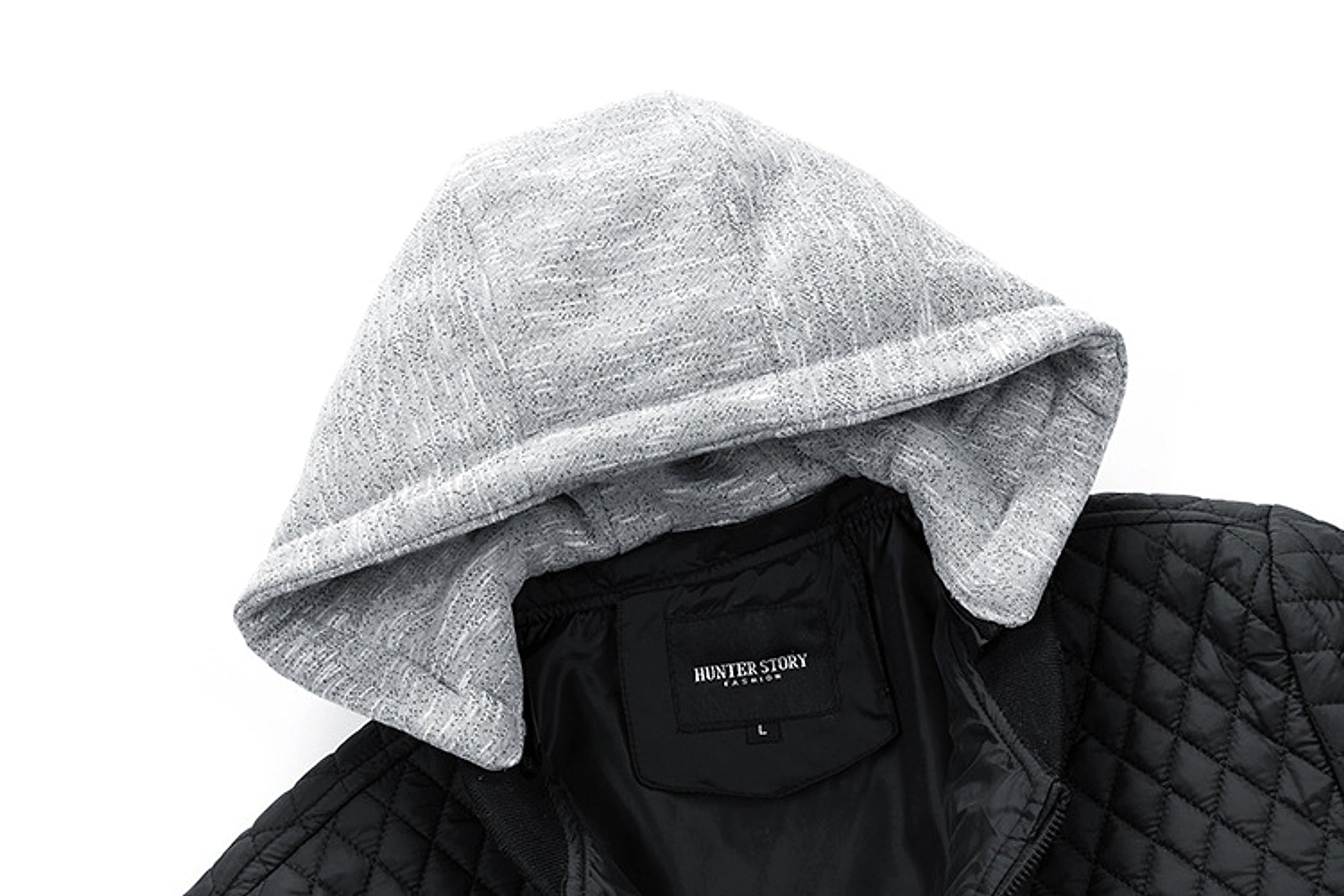 Men's Casual Jacket Quilted Cotton Removable Hood Jacket - enhanced image 9