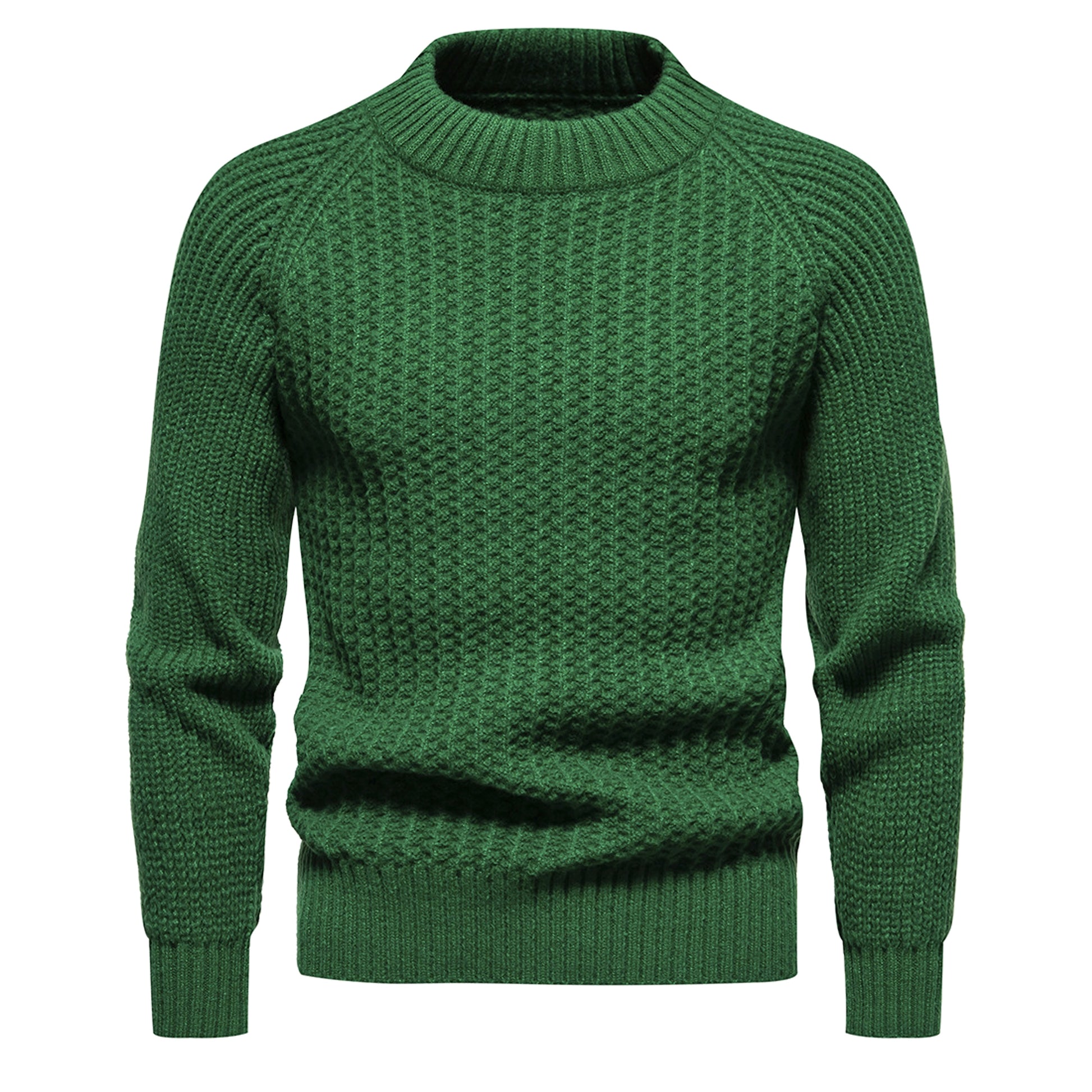 Men's Casual Loose Solid Color Round Neck Sweater - enhanced image 9
