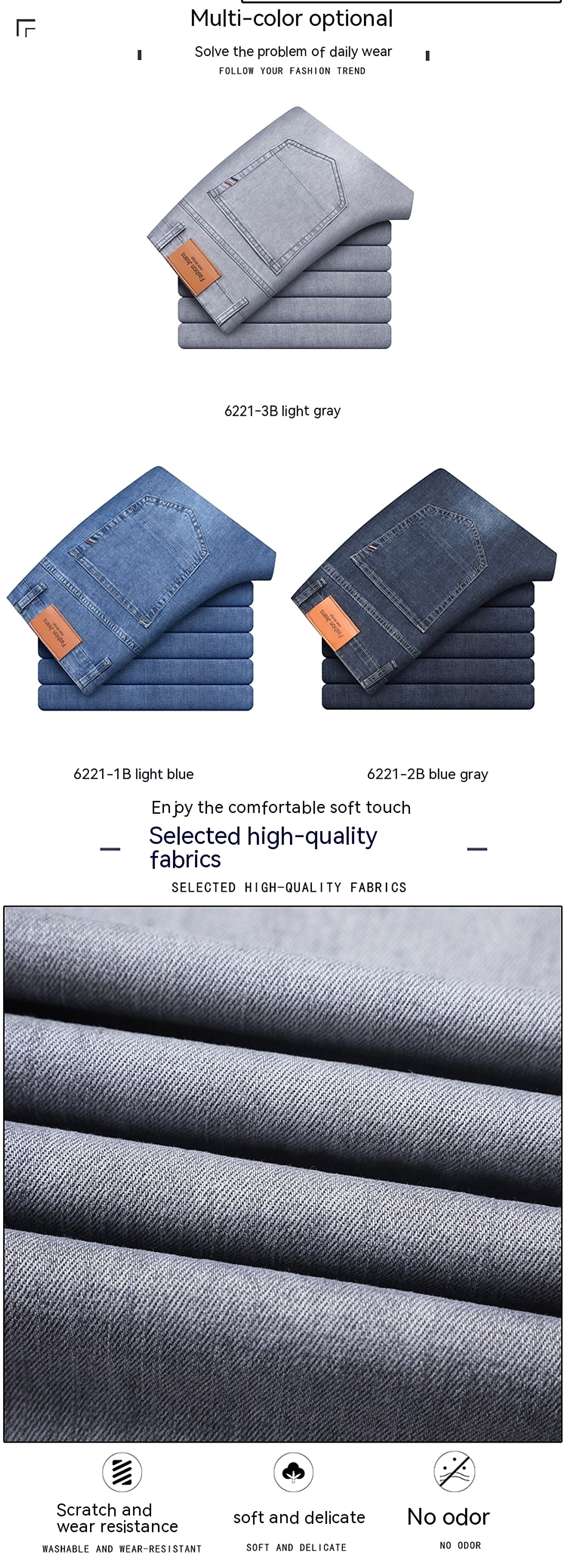 Men's Fashion Loose Casual Long Pants (Jeans & Pants) - enhanced image 9