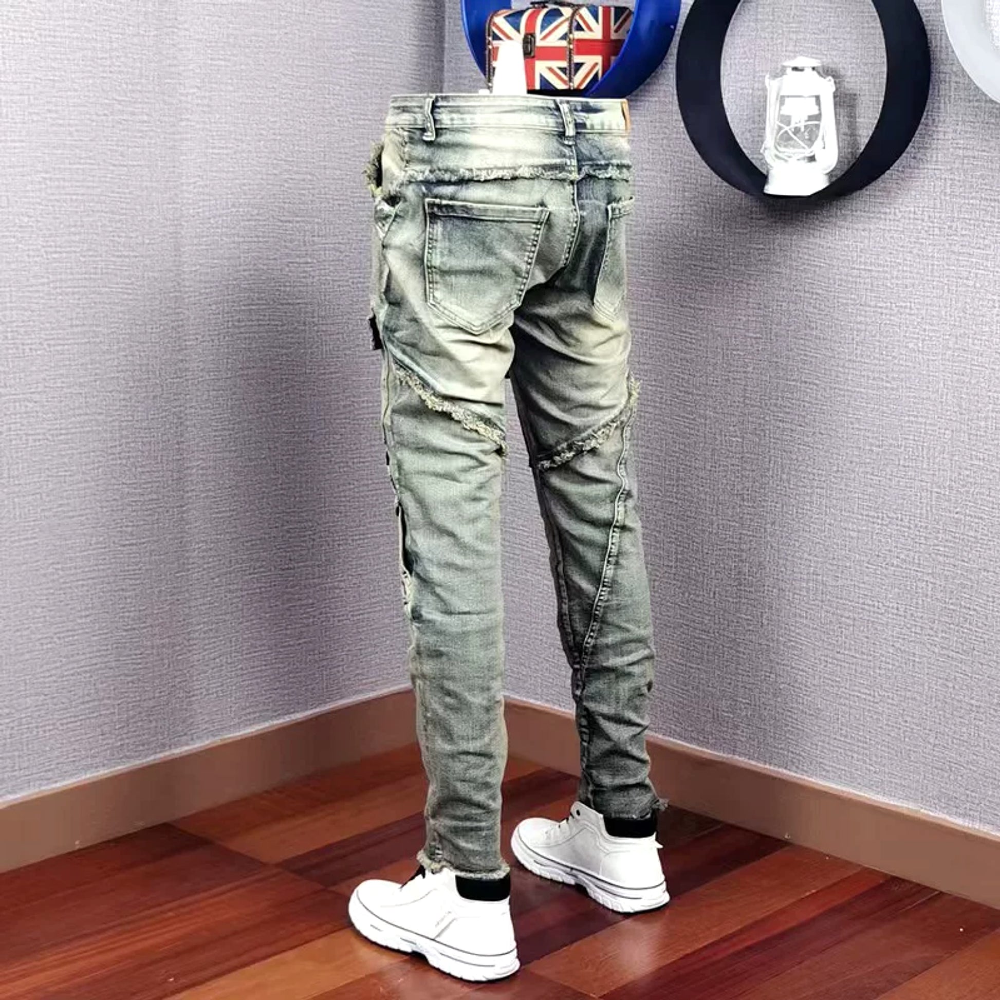 Men's Personality All-matching Fashion Casual Ripped Jeans - enhanced image 9