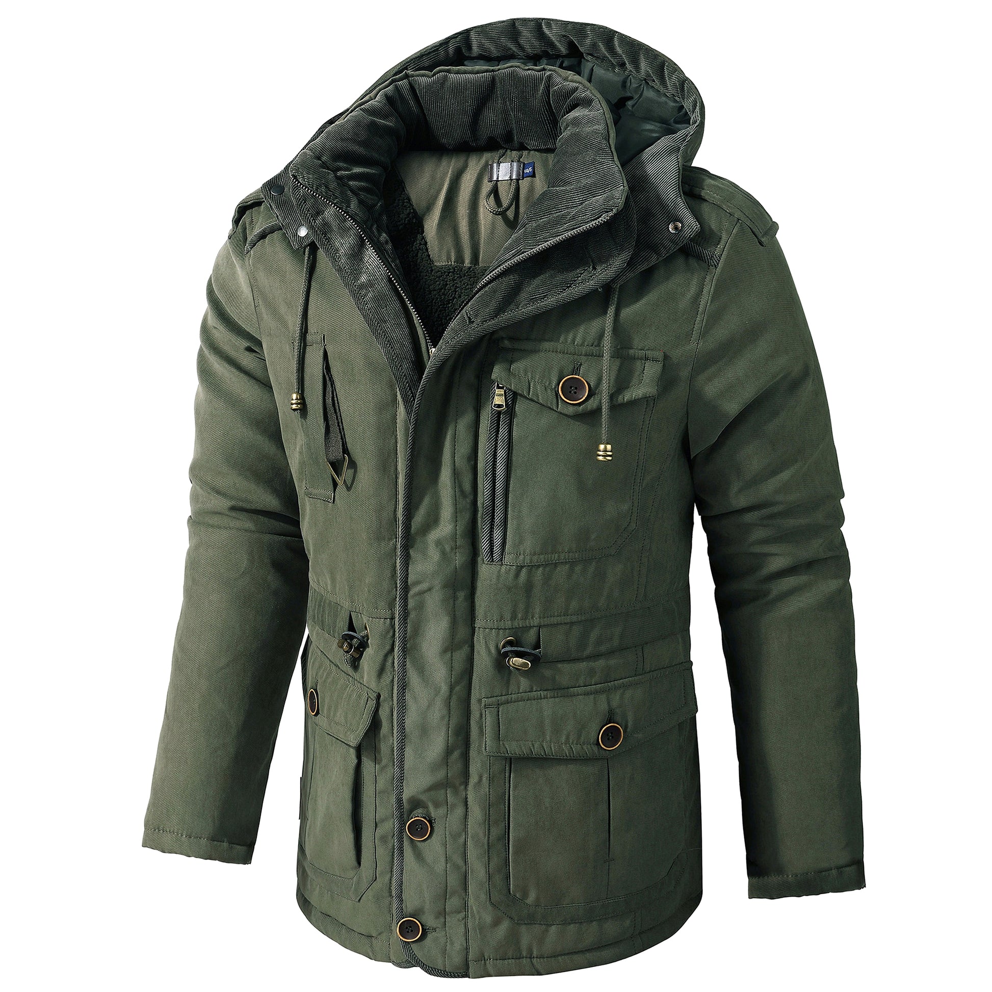 A Men's Plus Size Lambswool Cotton Jacket - enhanced image 9