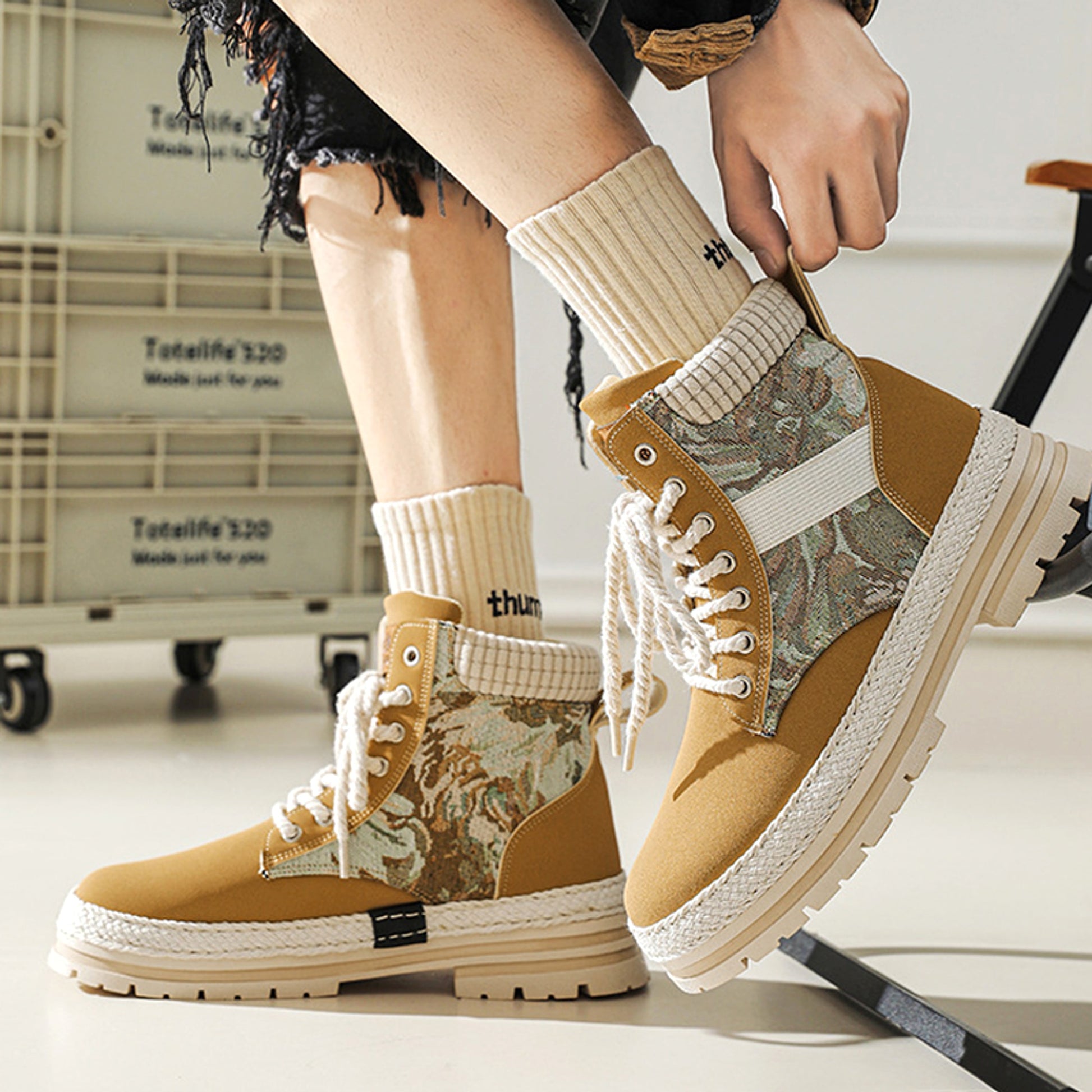 Autumn And Winter High-top Designer Comfy Shoes Men - enhanced image 9