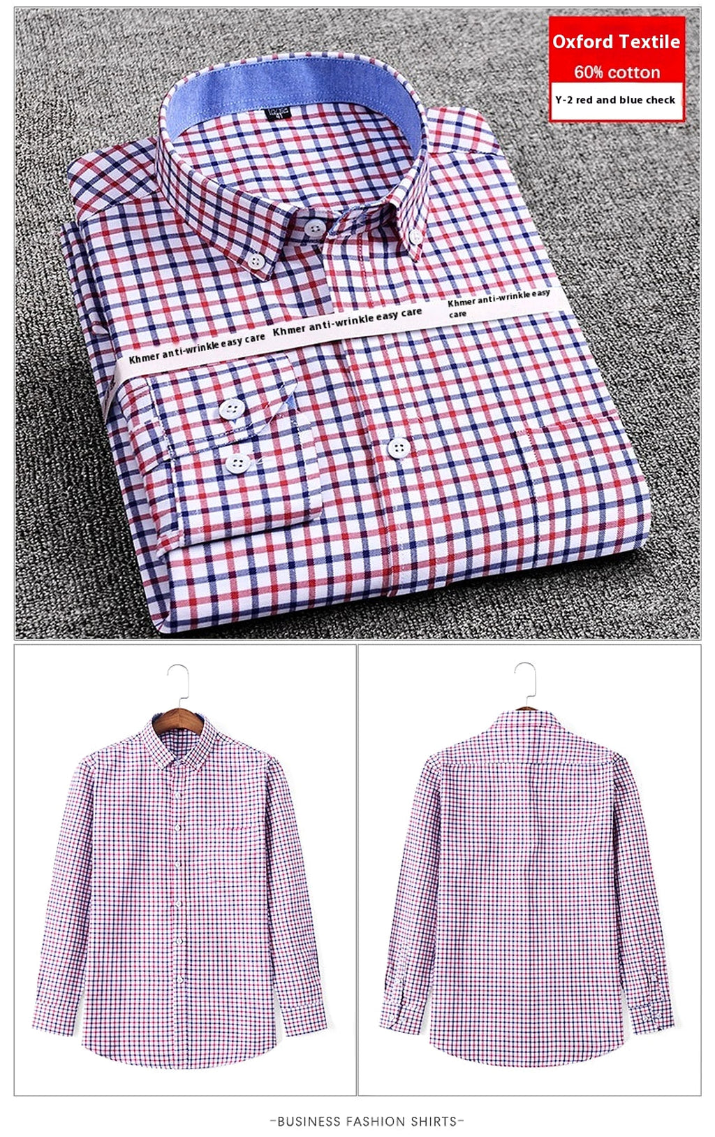 Men's Purified Cotton Long Sleeve DressShirt Anti-wrinkle Heartless Slim Fit - enhanced image 9