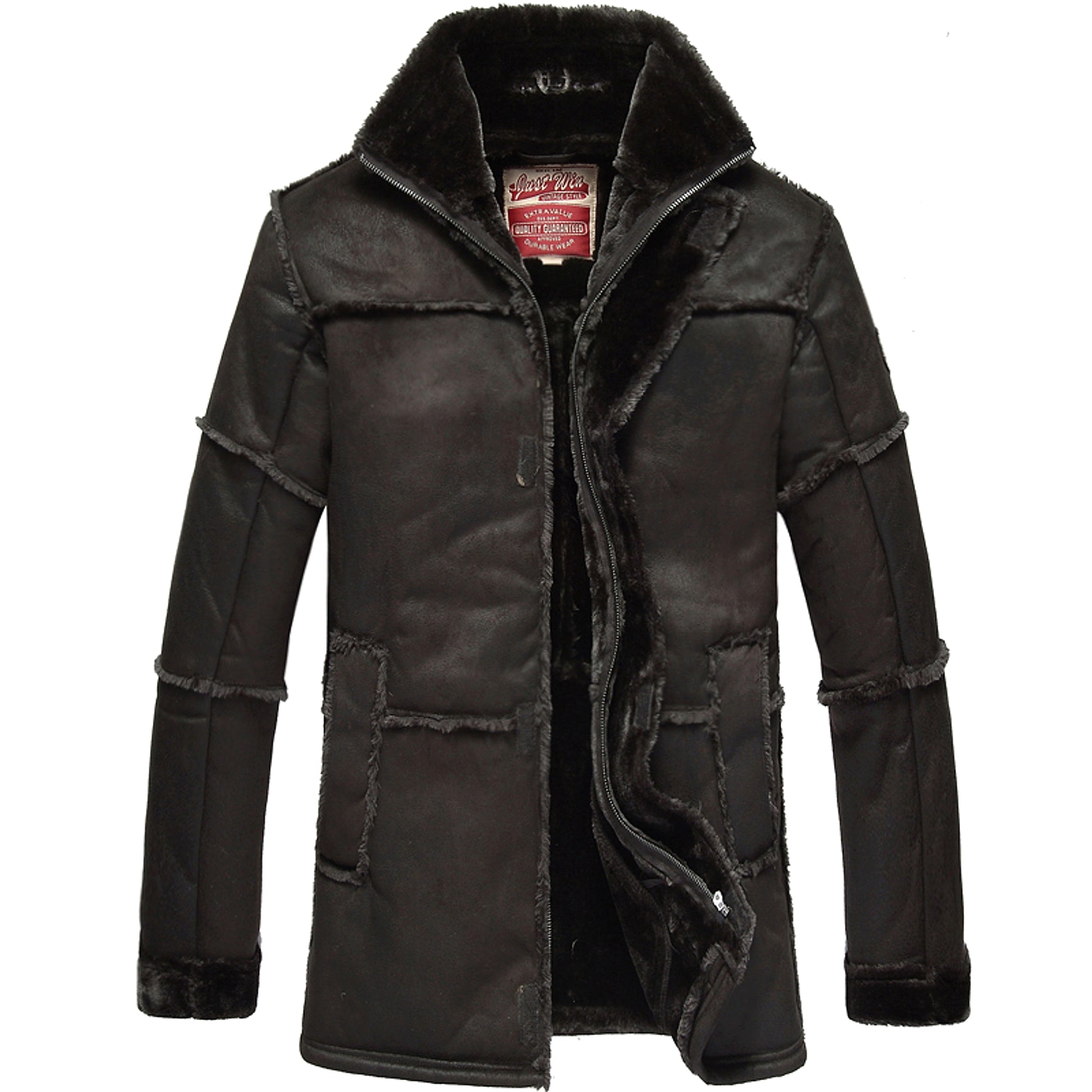 Mid-length Leather Jacket One Coat For Men - enhanced image 9