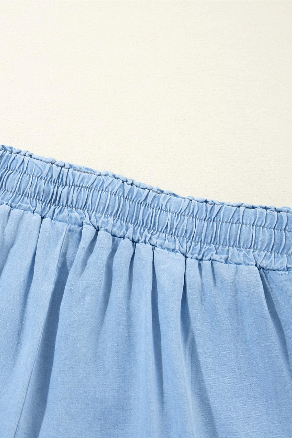 Myosotis Drawstring High Waist Wide Leg Denim Pants - enhanced image 9