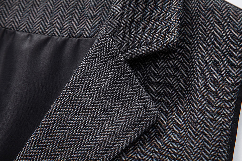 New Retro Herringbone Casual Vest Multi-pocket Tough Guy Vest - enhanced image 9