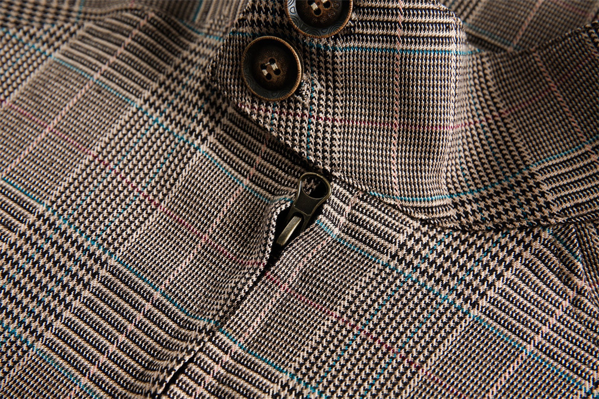 Plaid Loose-fitting Stand-up Collar Jacket Men And Women - enhanced image 9