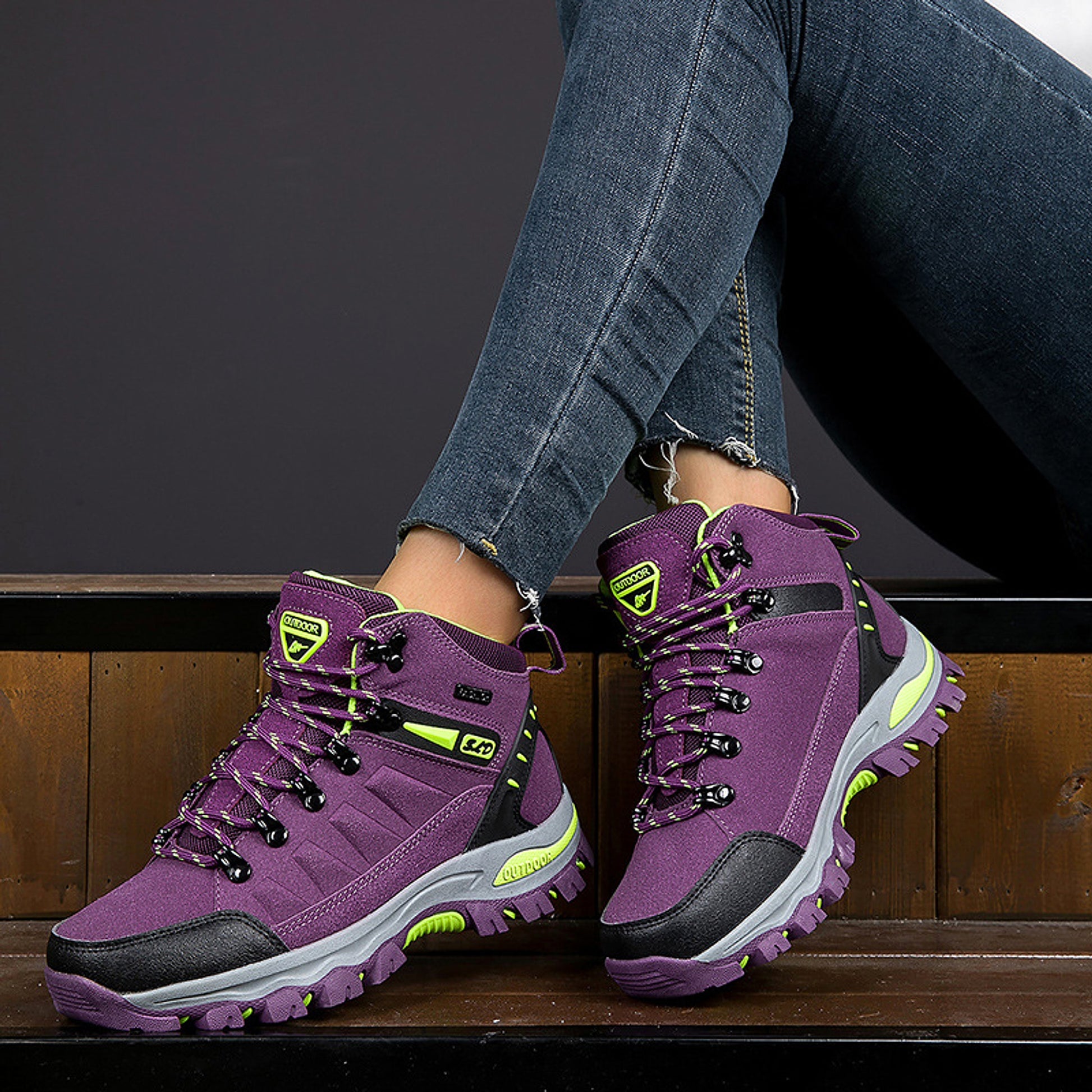 Plus Size Outdoor High-top Wear-resistant Mountaineering Women's Shoes - enhanced image 9