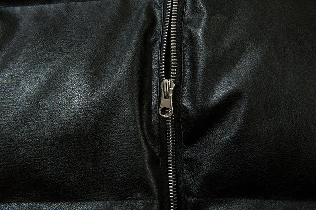 Retro Alphabet Veneer Embroidered Stand Collar Cotton-padded Men Jacket - enhanced image 9
