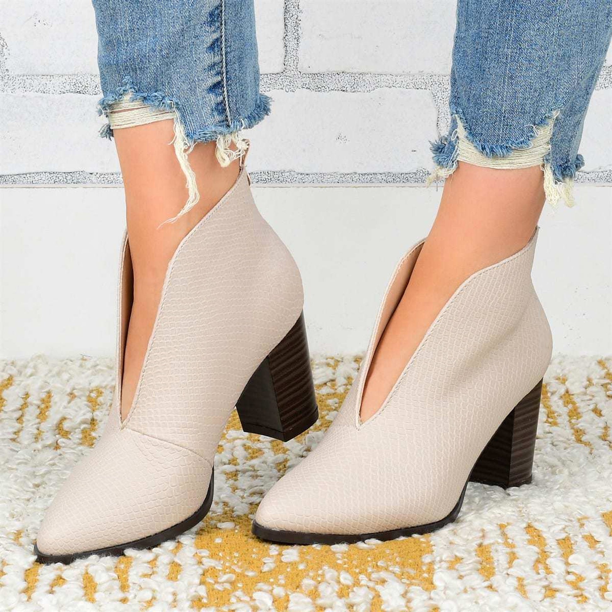 Retro Square Toe Casual Large Size Single Shoe Mid Heel - enhanced image 9