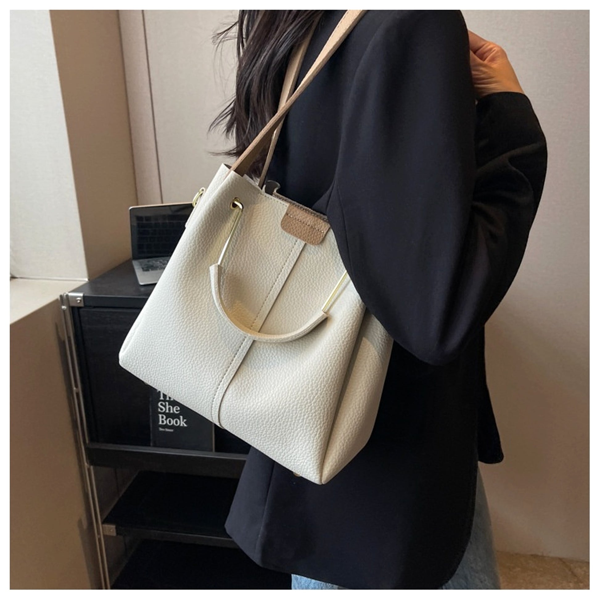 Roselle™ – Textured Mini Bucket Bag (Korean Style) - enhanced image 9