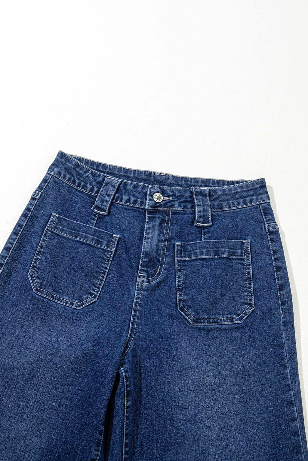 Sail Blue Wide Leg Pocketed High Waist Jeans - enhanced image 9