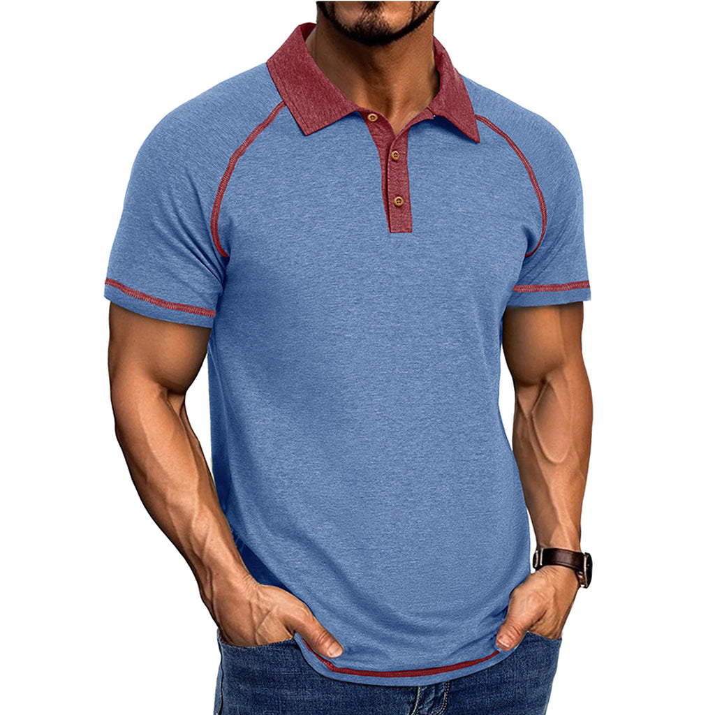 Short-sleeved Lapel T-shirt POLO Bottoming Shirt Men Clothing - enhanced image 9