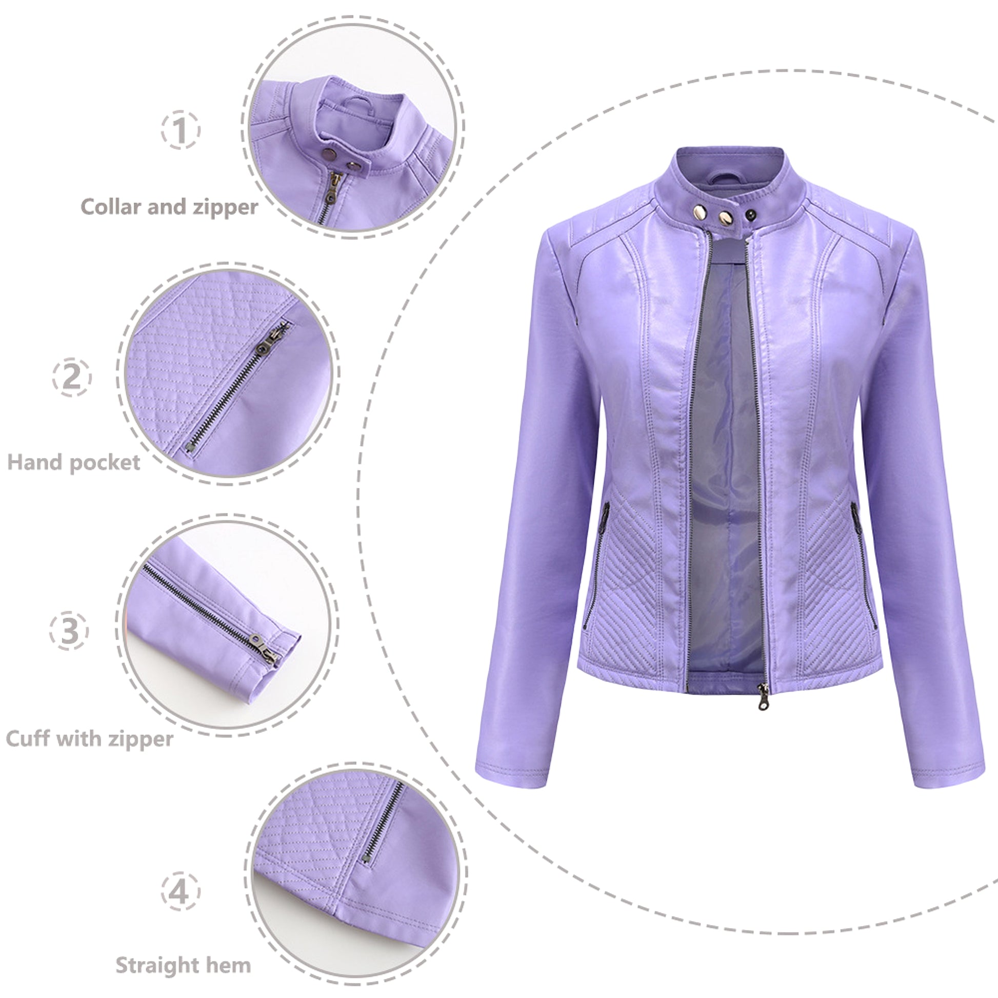 UrbanEdge™ PU Leather Jacket – Sleek Moto Edition - enhanced image 9