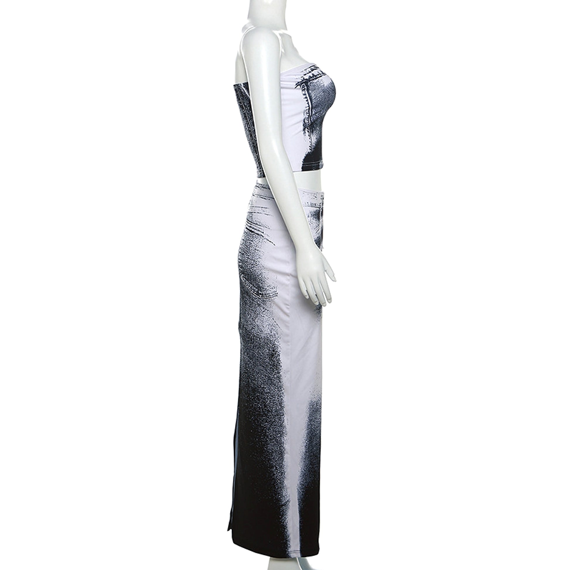 Slim-fit Sheath Split Skirt - enhanced image 9