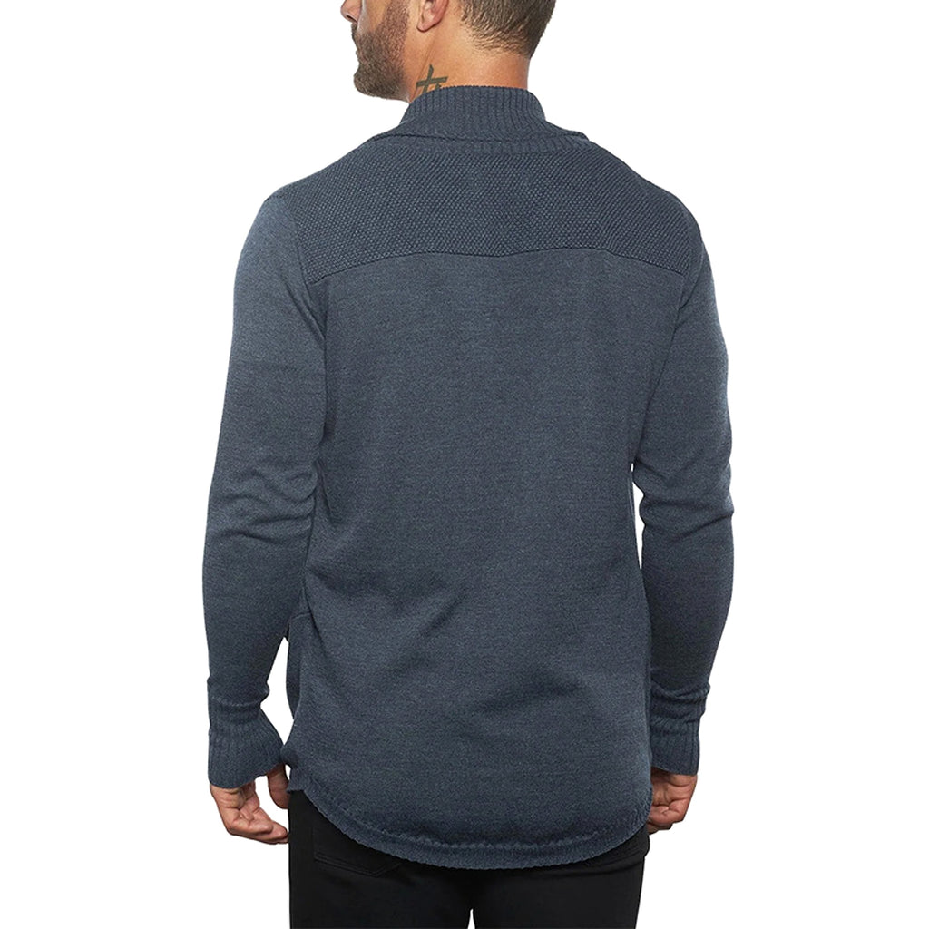 Solid Color Cardigan Sweater With Pockets Casual Men's Long-sleeved - enhanced image 9