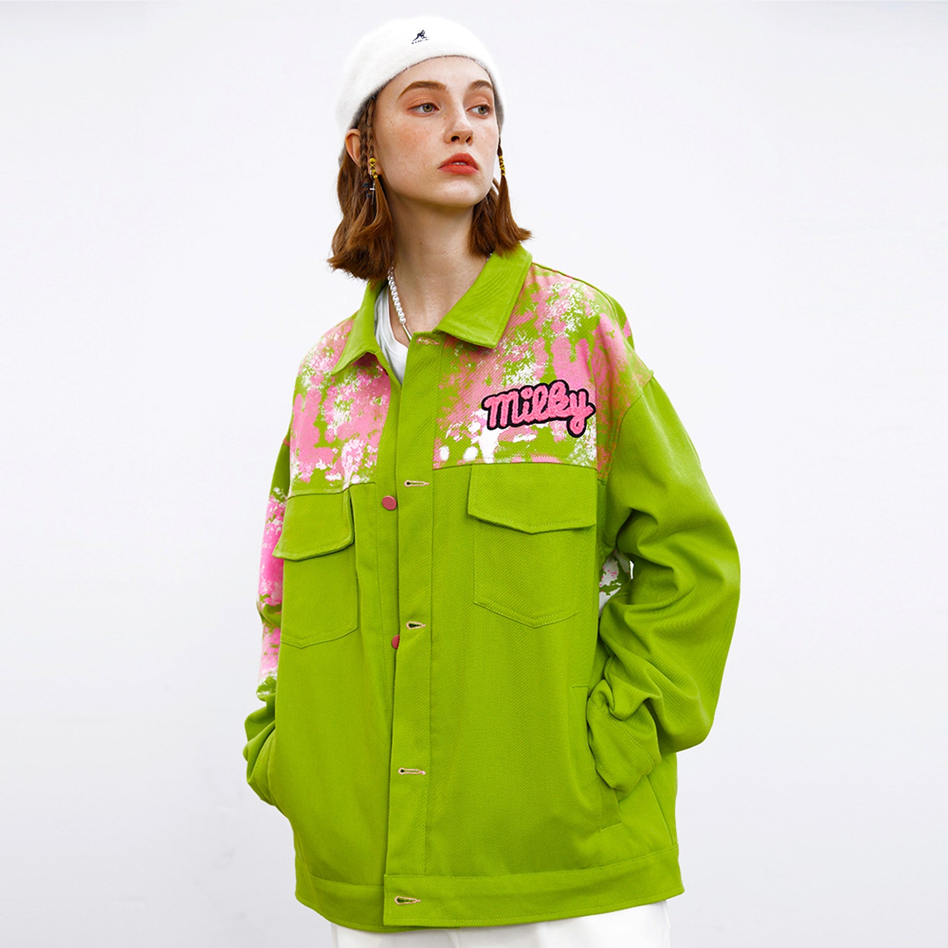 Splash-Ink Workwear Jacket for Men and Women – Modern Streetwear Style - enhanced image 9