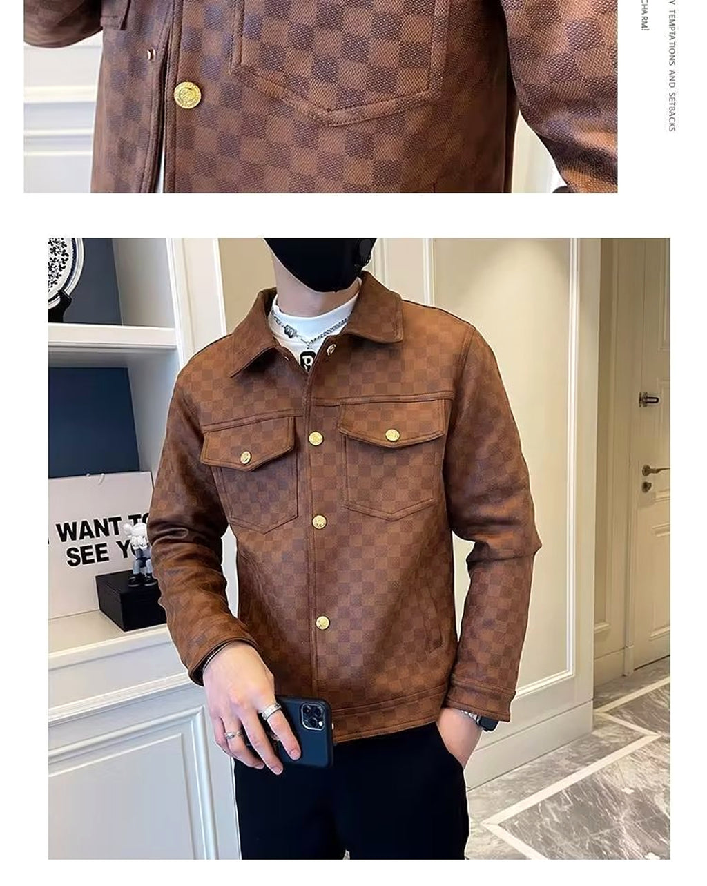 Spring And Autumn Collar Jacket Fashion Men - enhanced image 9
