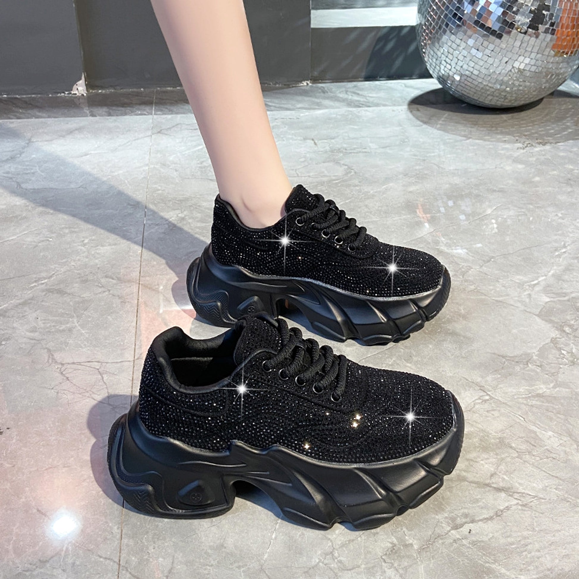 Spring And Autumn New Platform Heel Light Bottom Sports Style Height Increasing Women Shoes - enhanced image 9