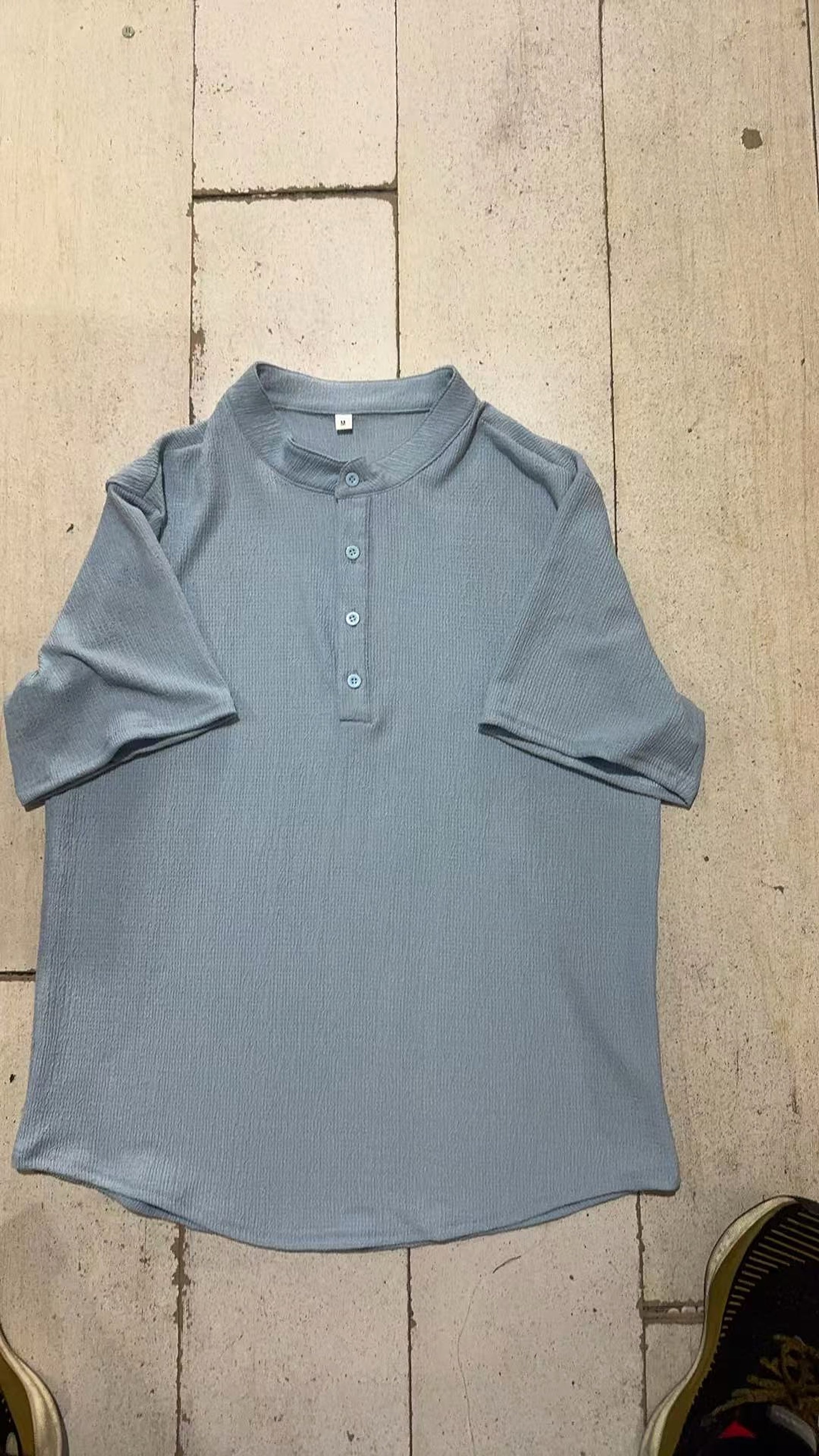 Striped Cotton-Linen Henley – Haute Edition 25 - enhanced image 9
