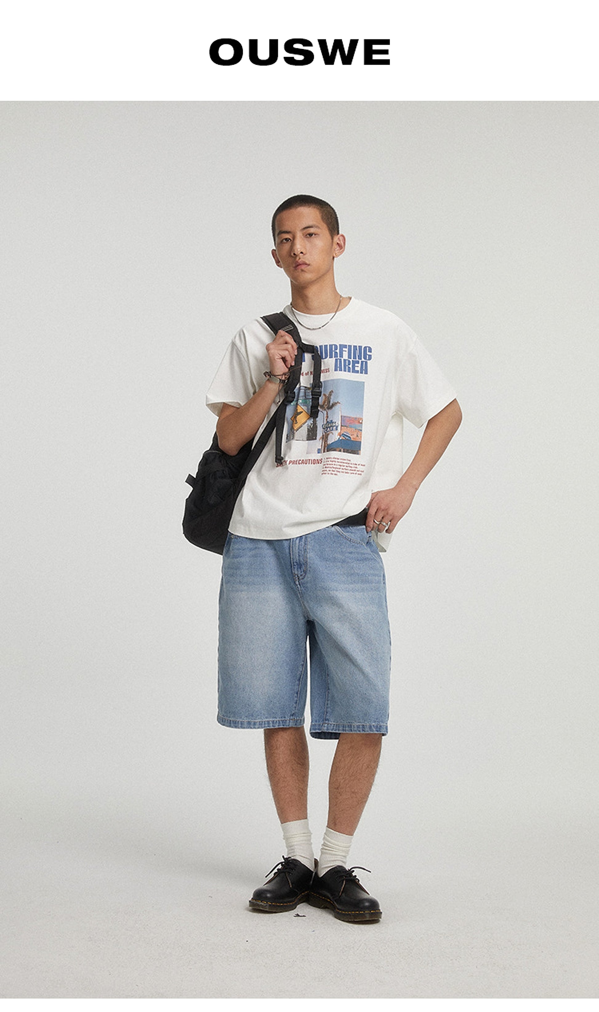 Summer New Print Short Sleeve Trendy Japanese T-Shirt Men - enhanced image 9