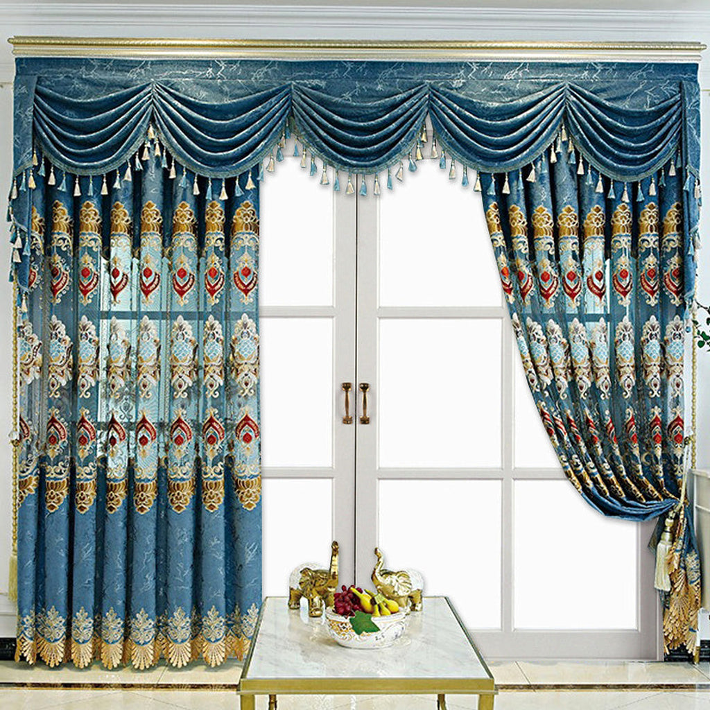 VeluRomi™ – Modern Velvet Embroidered Curtains for Light-Proof Elegance - enhanced image 9