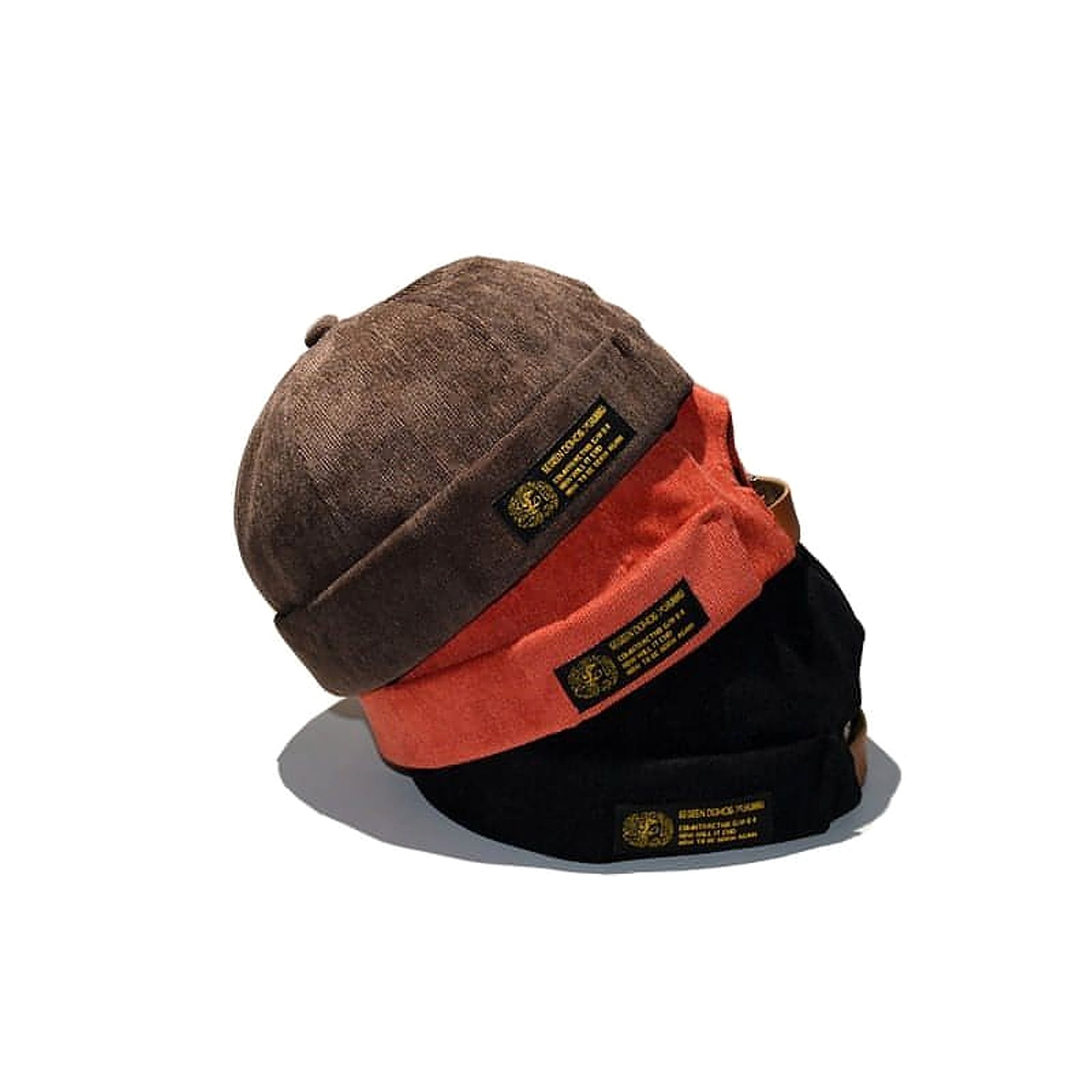 Vintage Docker Cap Brimless Hat - enhanced image 9