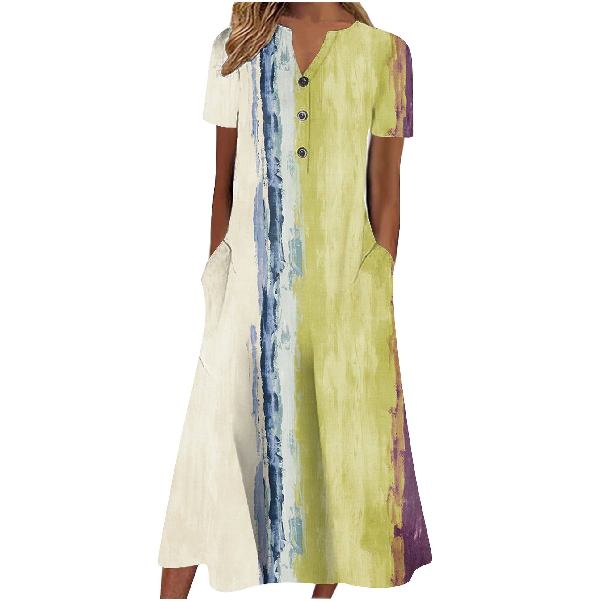 Women’s Summer Midi Dress – Casual, Light & Pocket-Ready - enhanced image 9