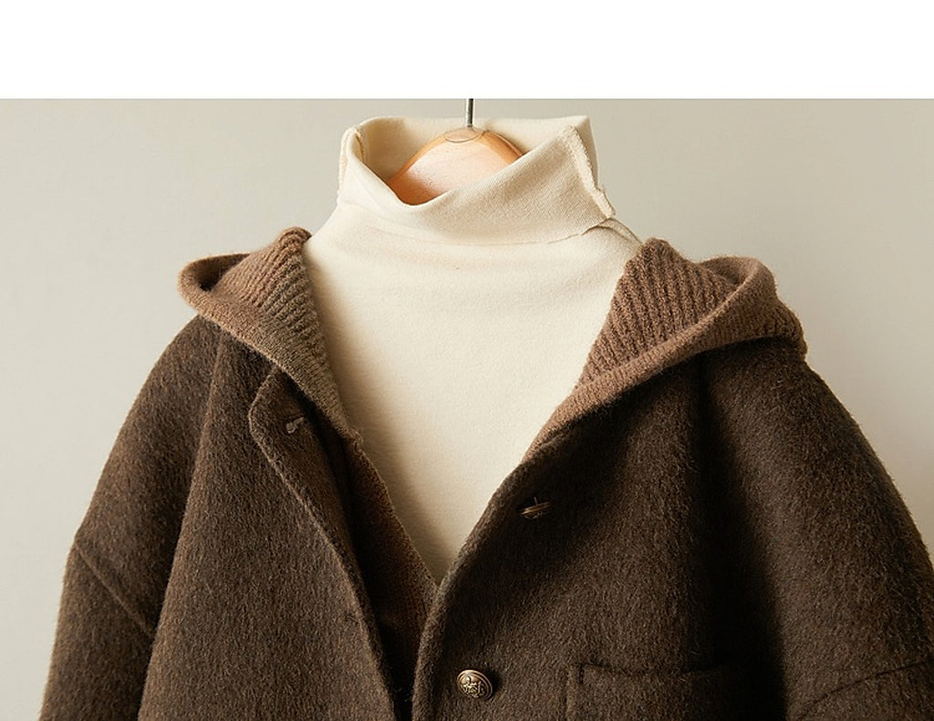 Women's Embroidered Wool Reversible Woolen Coat Slim-fit Coat - enhanced image 9