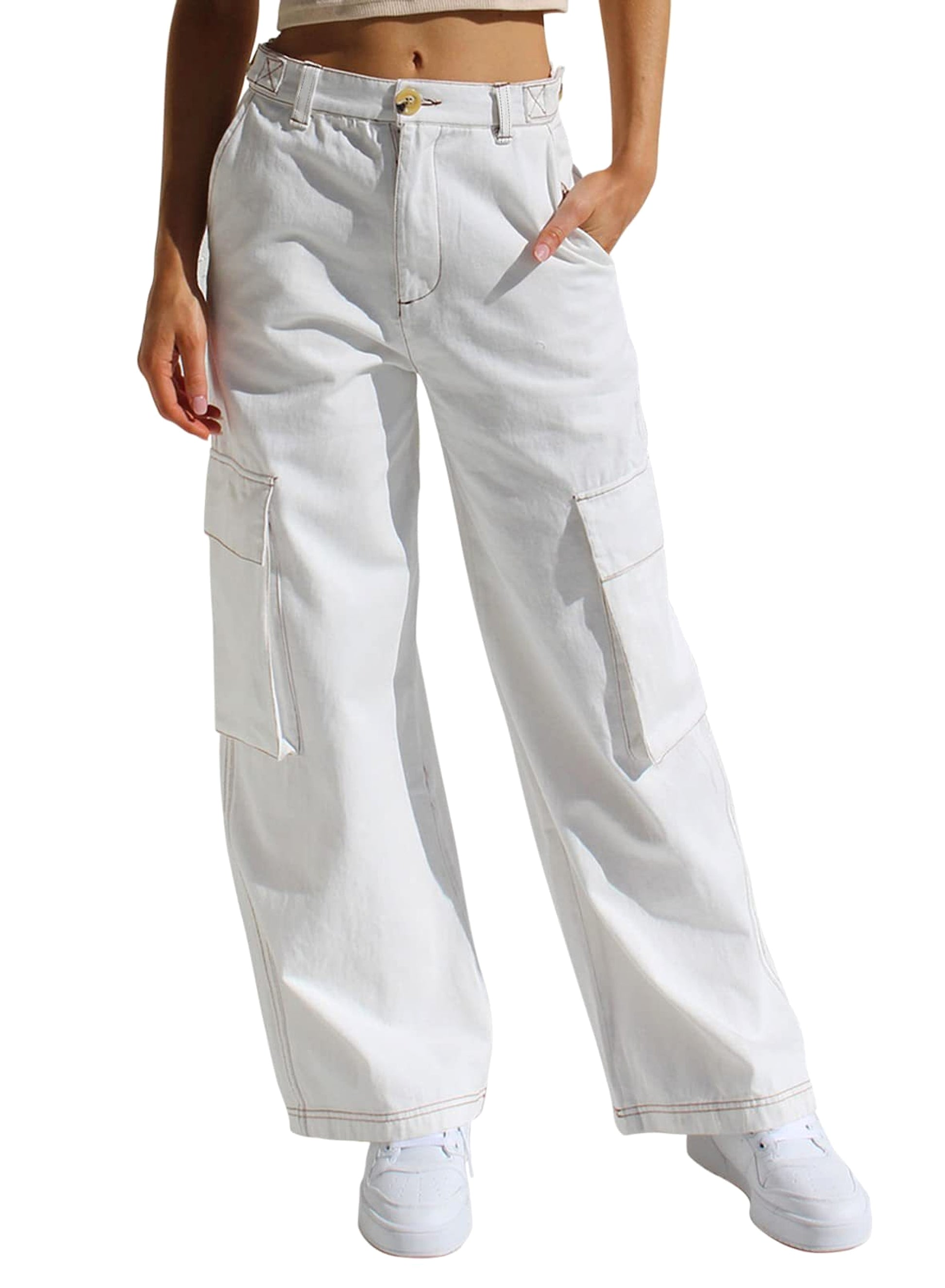 Women's Multi-pocket Loose Casual Denim Trousers Jeans - enhanced image 9