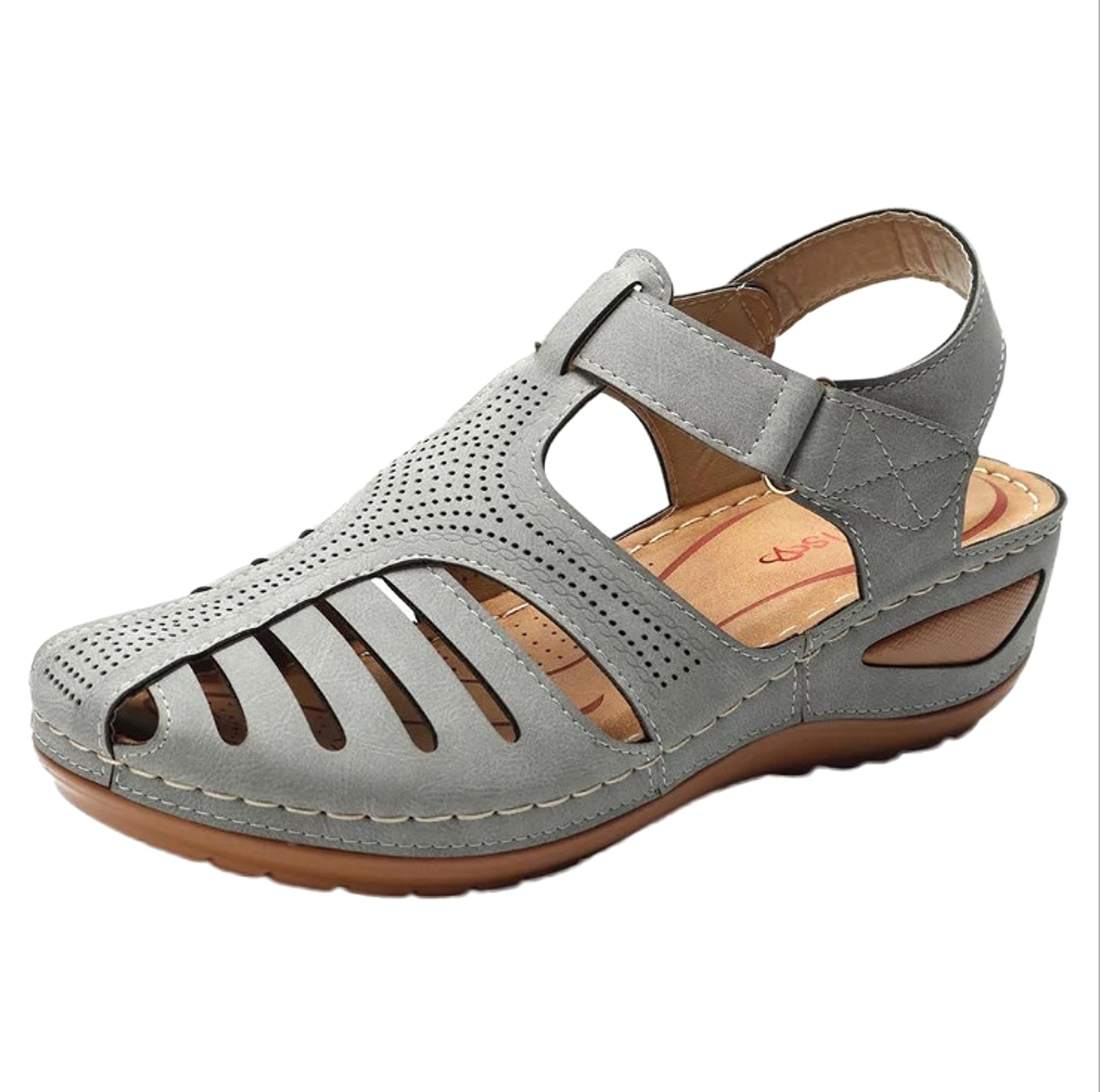 Women's Plus Size Retro Sandals Round Toe Wedge Sandals - enhanced image 9