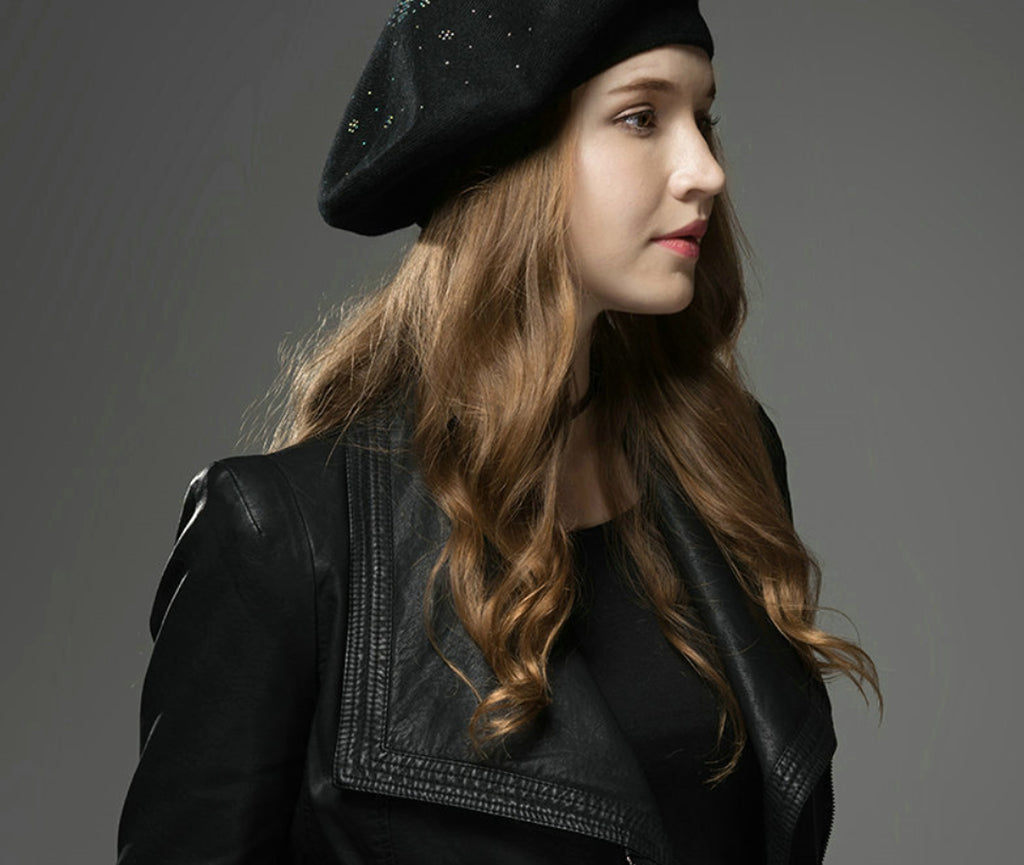 Wool warm beret hat cap - enhanced image 9