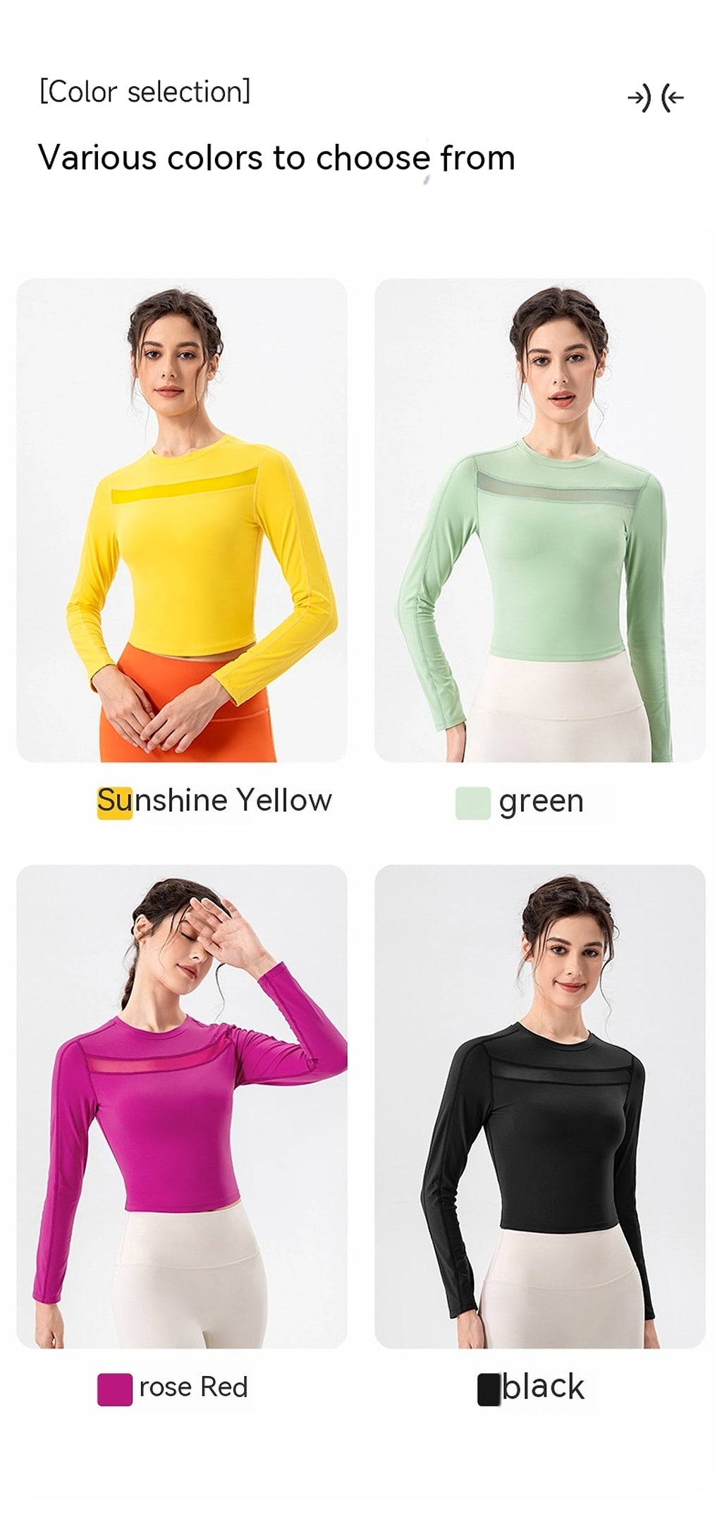 Yoga Long Sleeve Women's Breathable Tights Running Fitness Sportswear - enhanced image 9