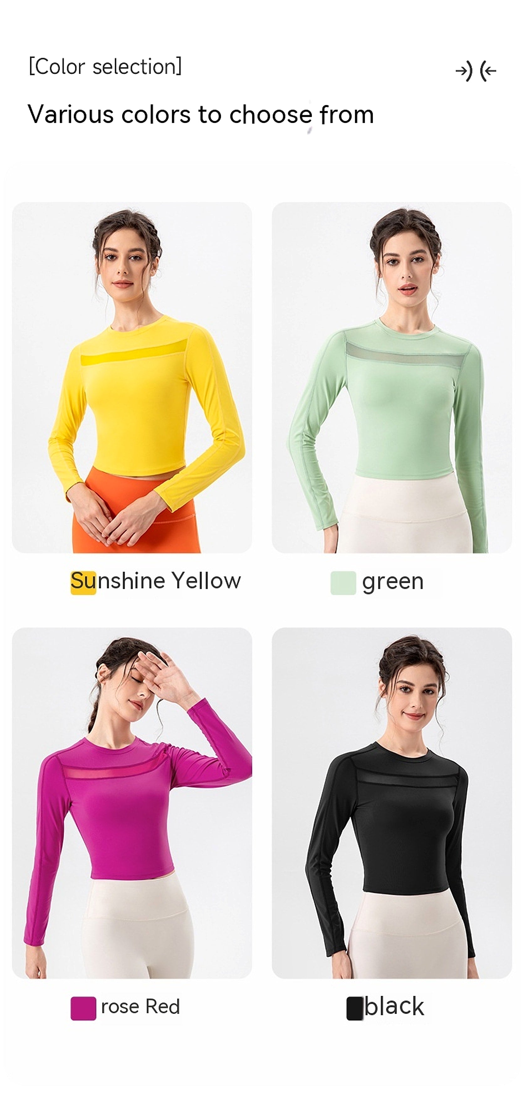Yoga Long Sleeve Women's Breathable Tights Running Fitness Sportswear - enhanced image 9